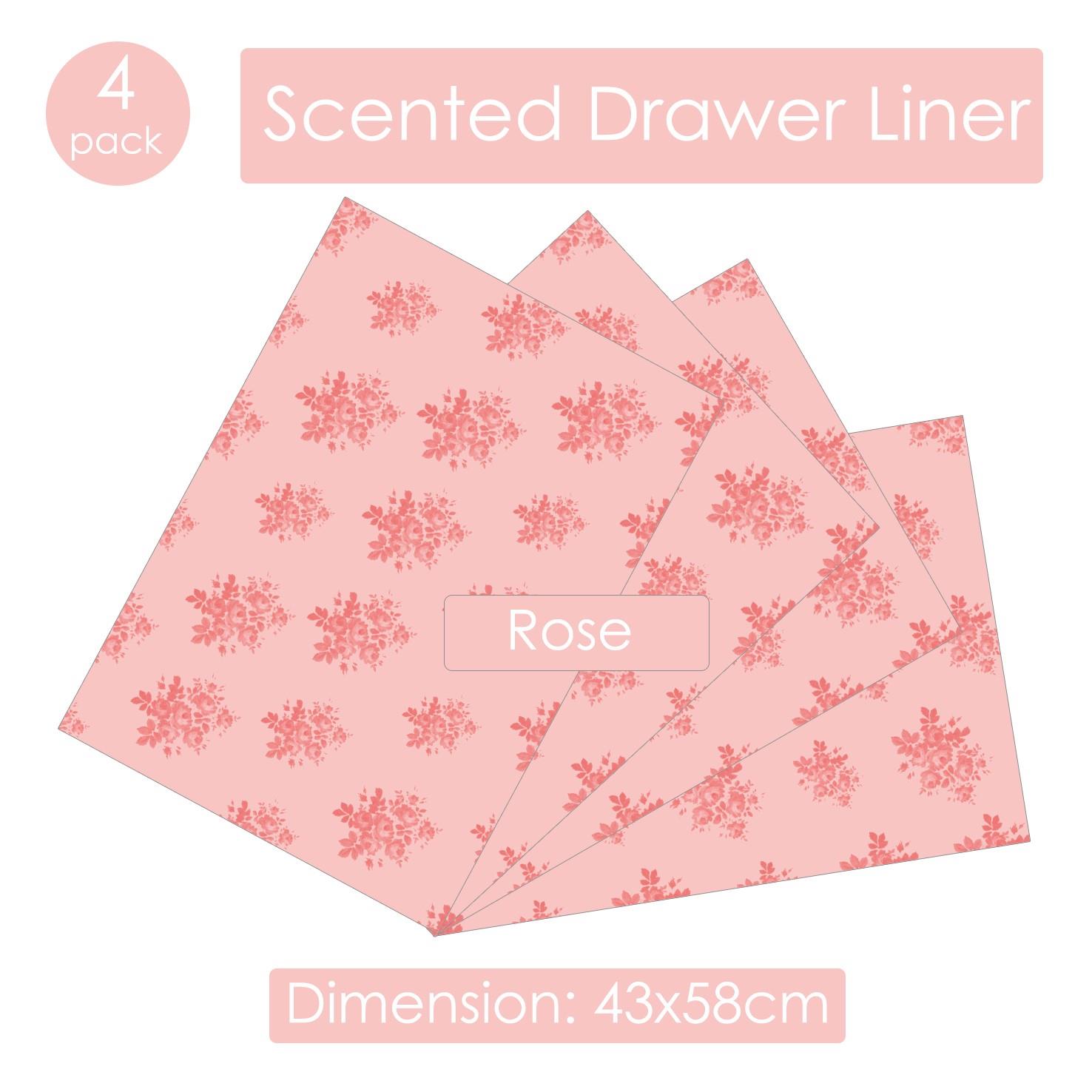 Scented Draw Liners 4 Pack Ocean Breeze, Jasmine, Wild Rose, Lavender 43x58cm