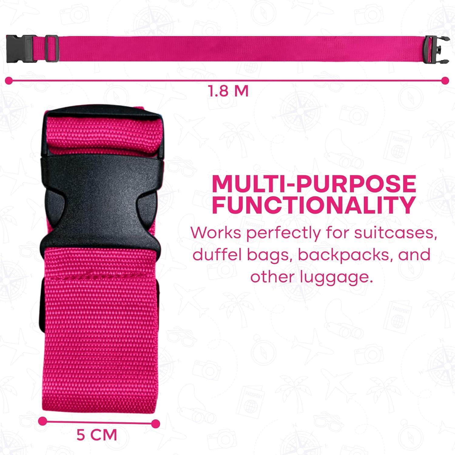 4pcs Adjustable Luggage Straps Safety Suitcase Travel Baggage Belt - Picture 17 of 17