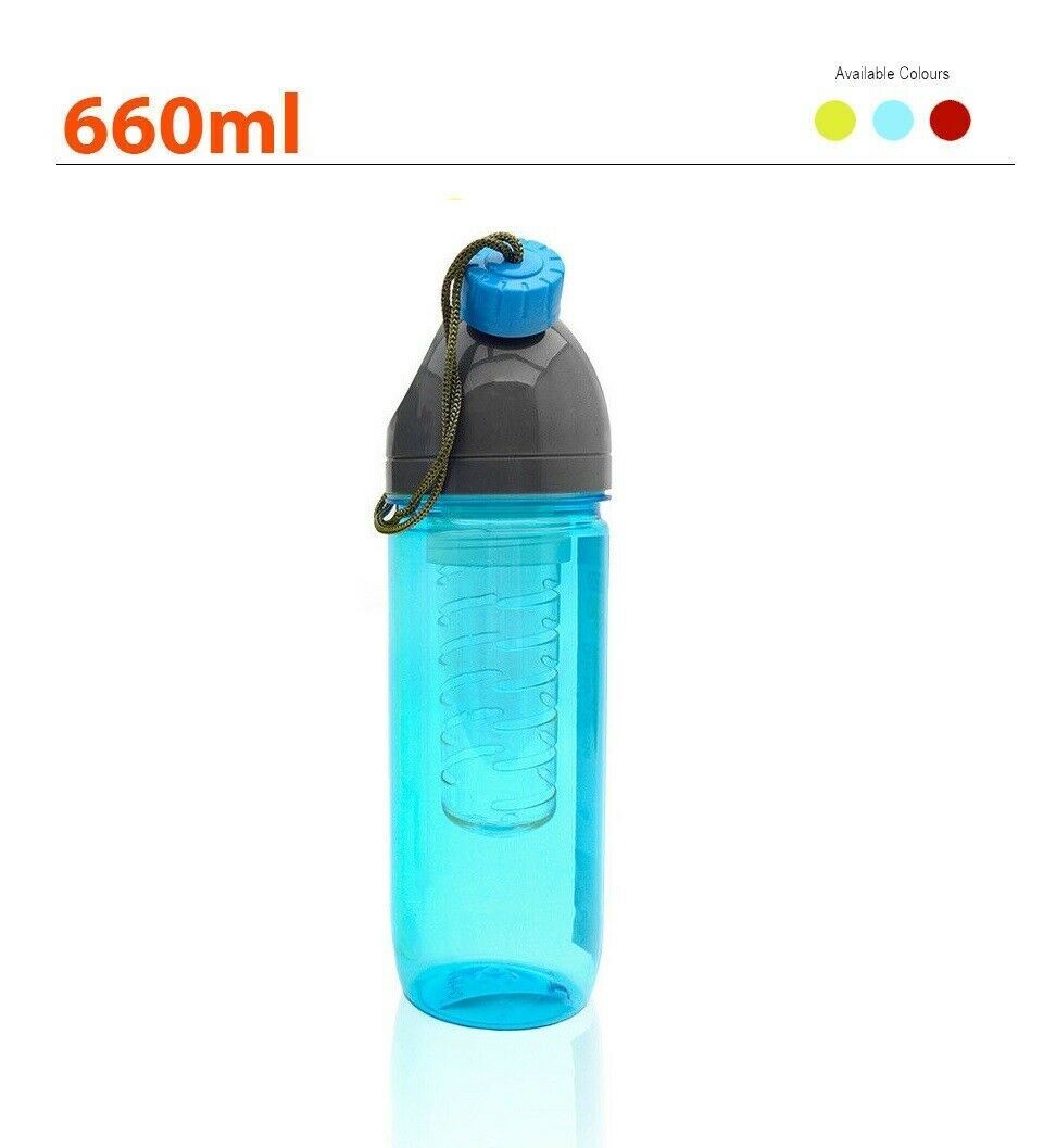 Fruit Infusion Infusing Infuser Water Bottle Hydration Sport Gym Juice Flip Cap - Picture 4 of 6