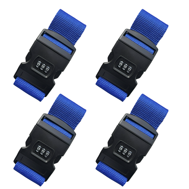 4pcs Adjustable Luggage Straps Combination Safety Suitcase Travel Baggage Belt - Picture 8 of 13