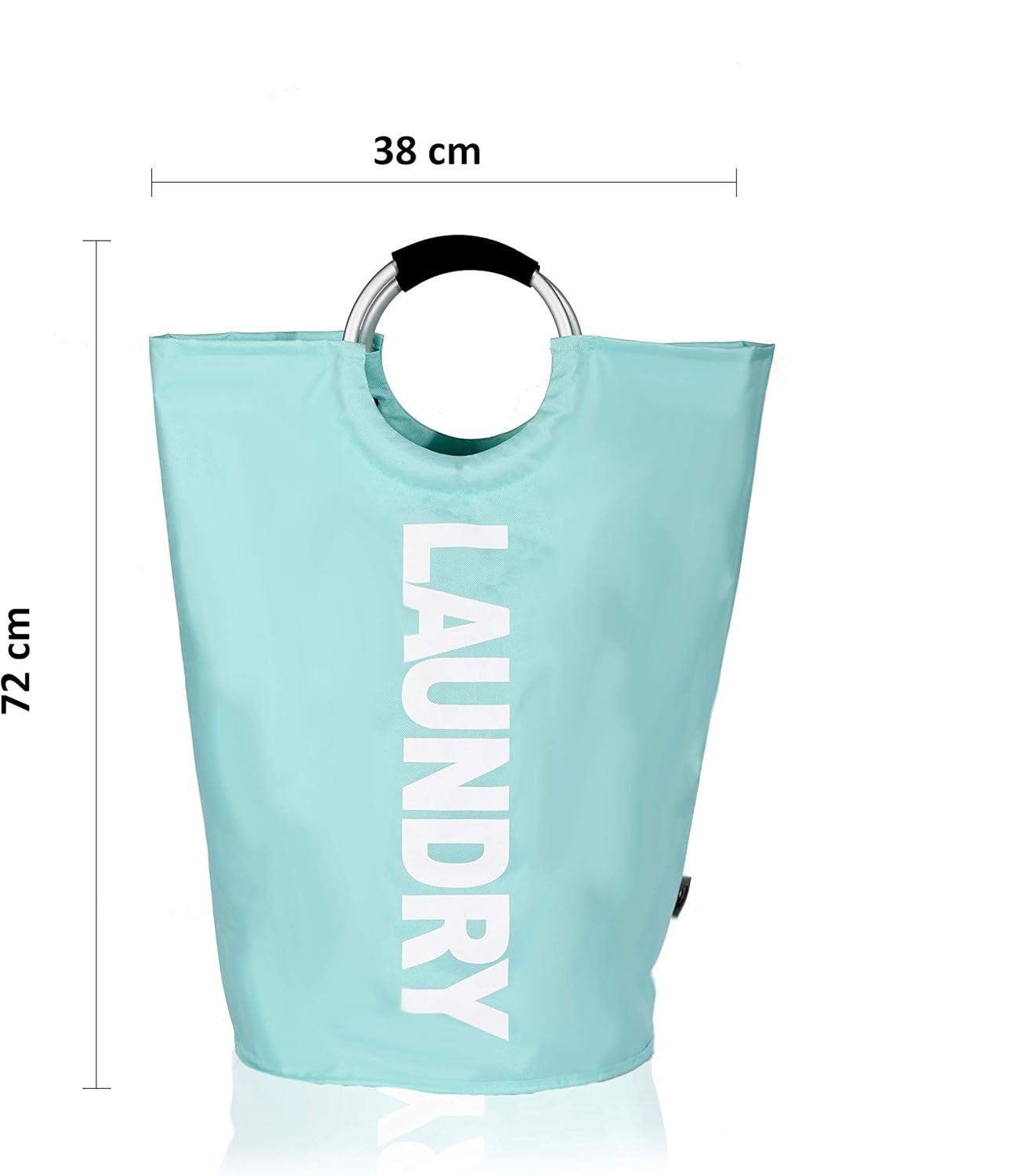 82L Foldable Fabric Laundry Basket Collapsible Clothes Hamper Bag Washing Bin UK - Picture 24 of 47