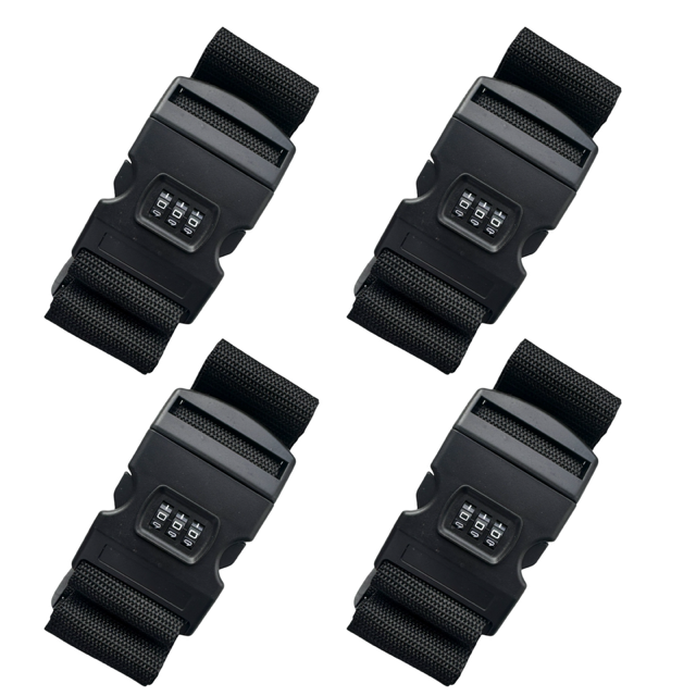 4pcs Adjustable Luggage Straps Combination Safety Suitcase Travel Baggage Belt - Picture 6 of 13