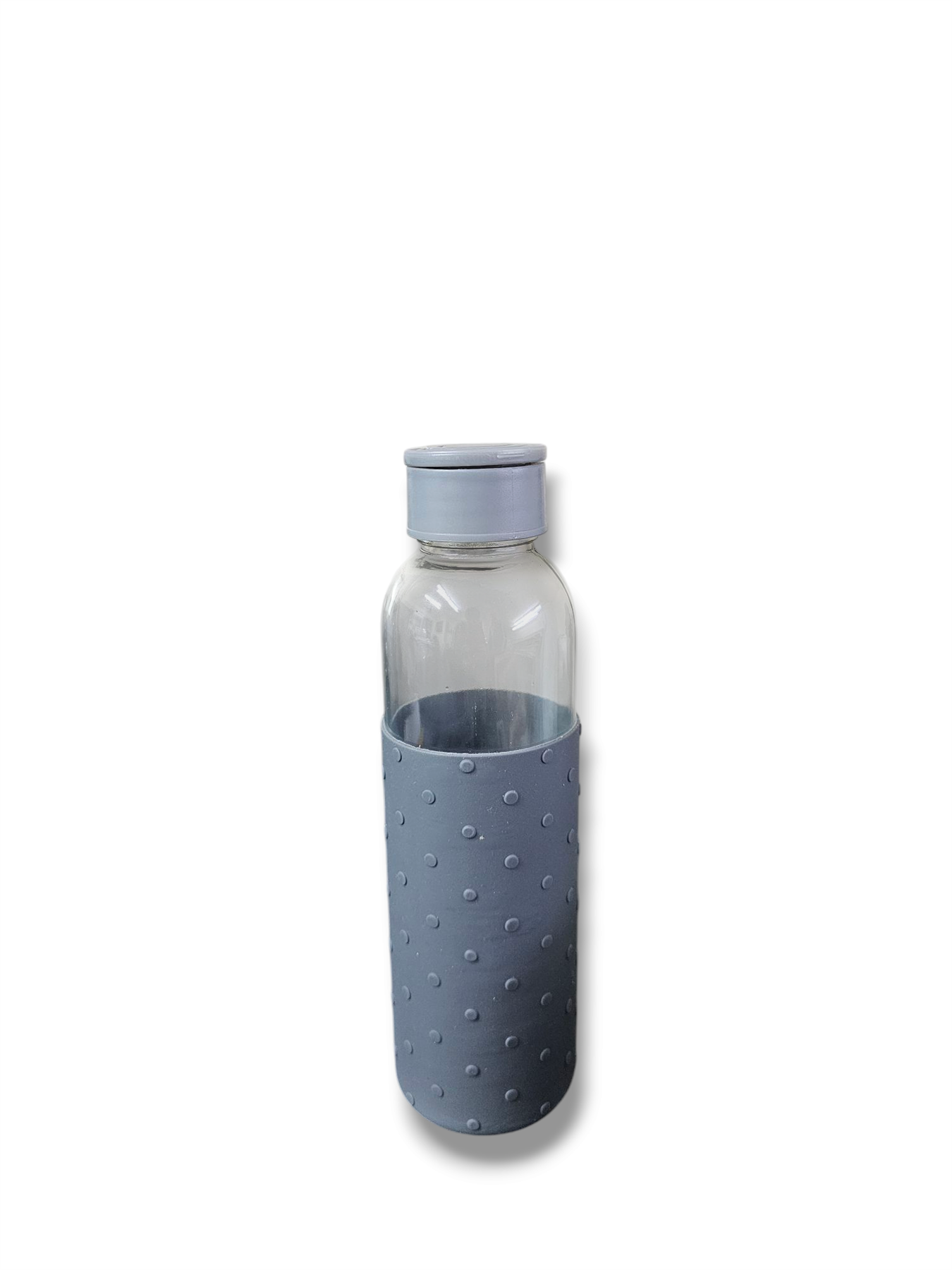 500ml Glass Water Bottle with Silicone Ribbed Cover With Screw Lid BPA Free - Picture 3 of 9