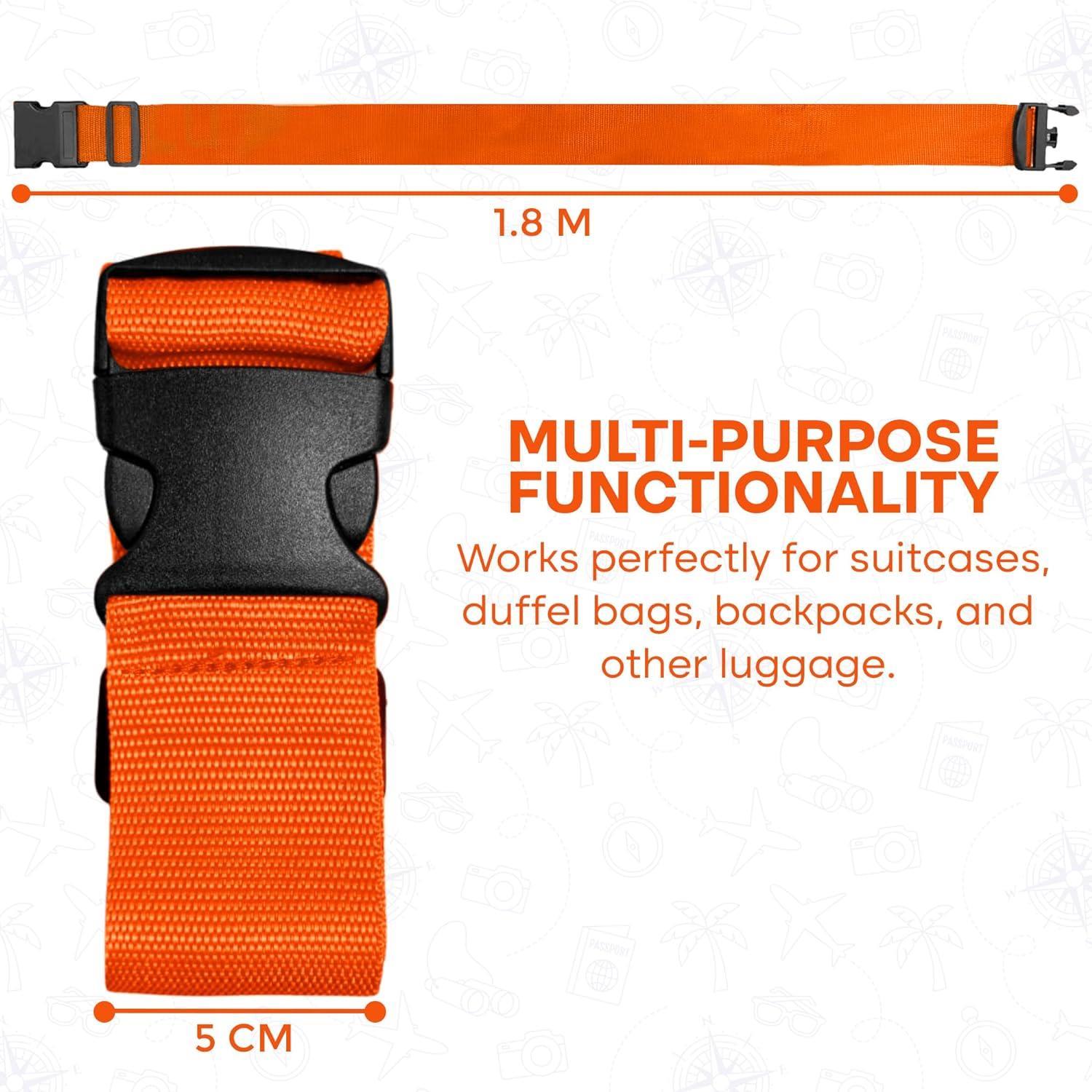 4pcs Adjustable Luggage Straps Safety Suitcase Travel Baggage Belt - Picture 13 of 17