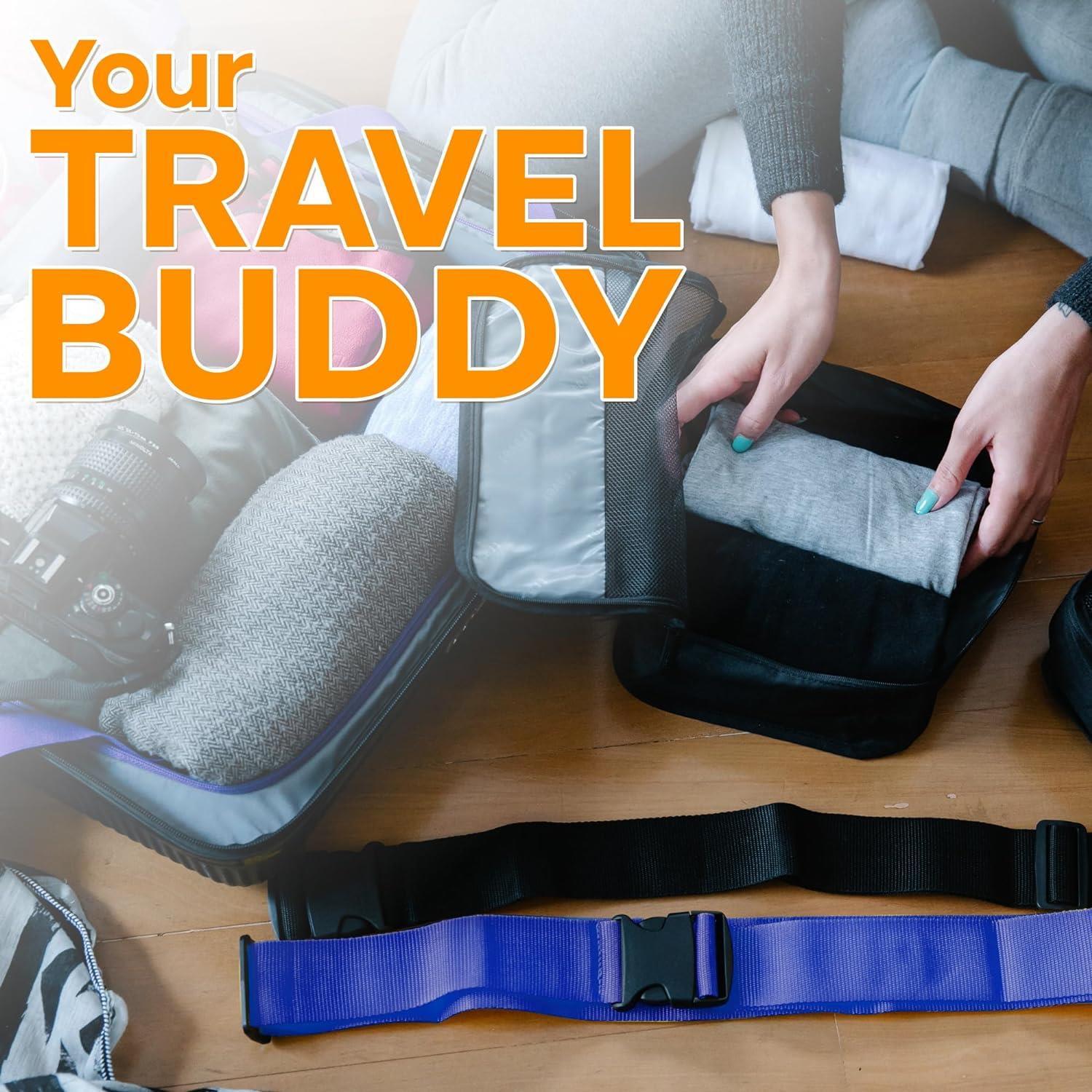 4pcs Adjustable Luggage Straps Safety Suitcase Travel Baggage Belt - Picture 8 of 17
