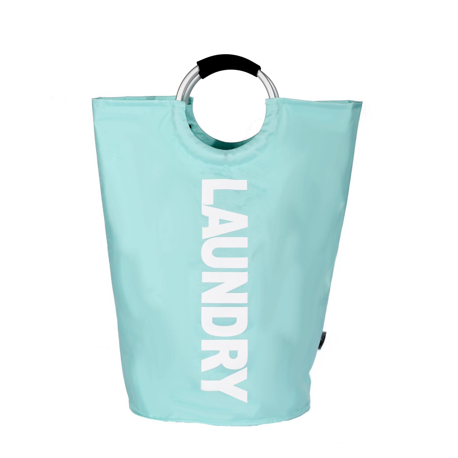 82L Foldable Fabric Laundry Basket Collapsible Clothes Hamper Bag Washing Bin UK - Picture 17 of 47
