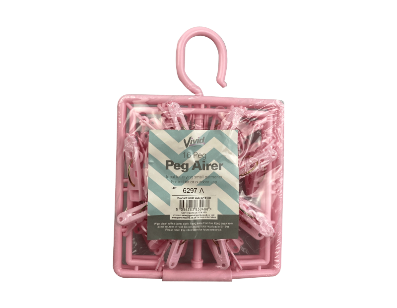 16 PEG DRYER Washing Line Airer Clothes Horse Underwear Socks Pants