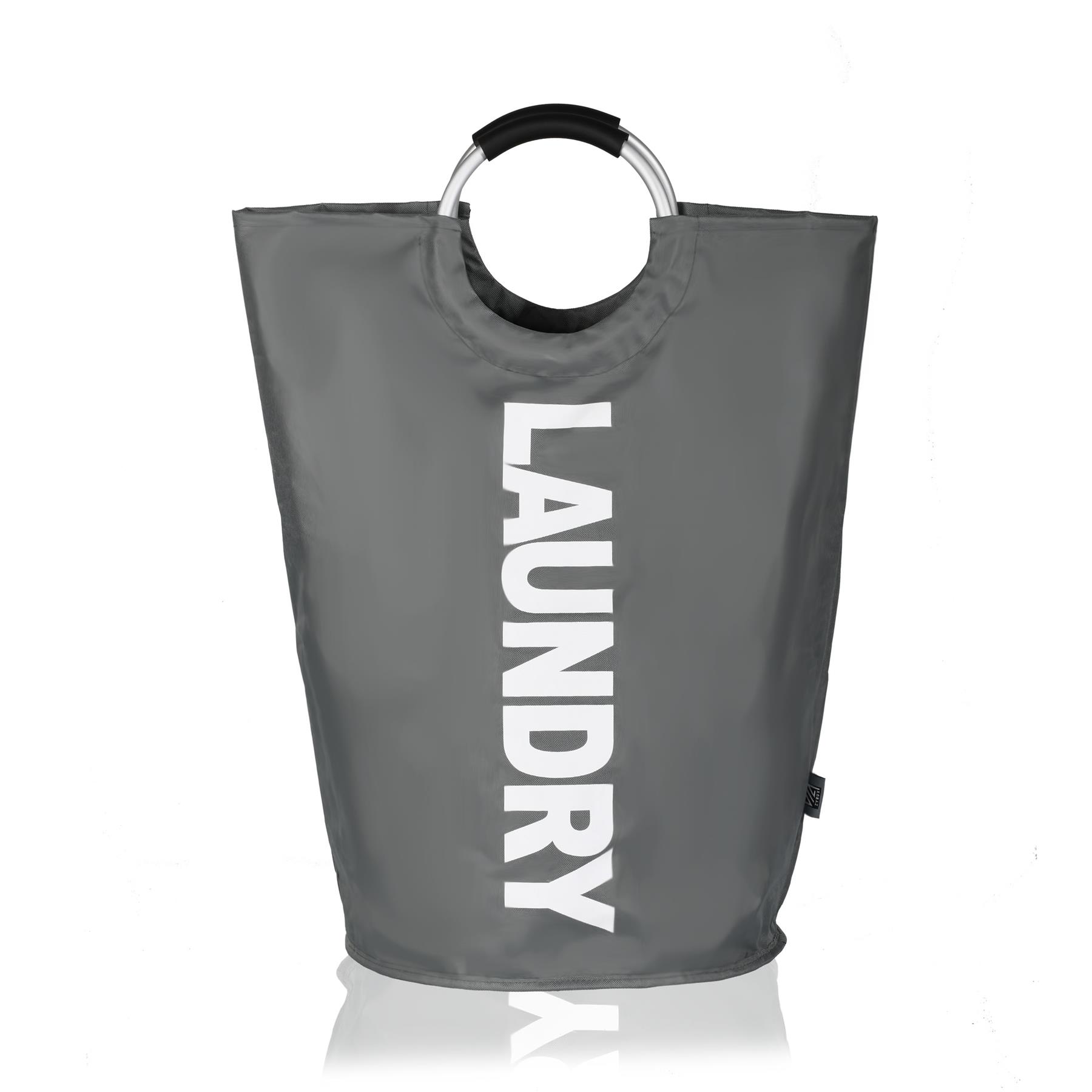 82L Foldable Fabric Laundry Basket Collapsible Clothes Hamper Bag Washing Bin UK - Picture 10 of 47