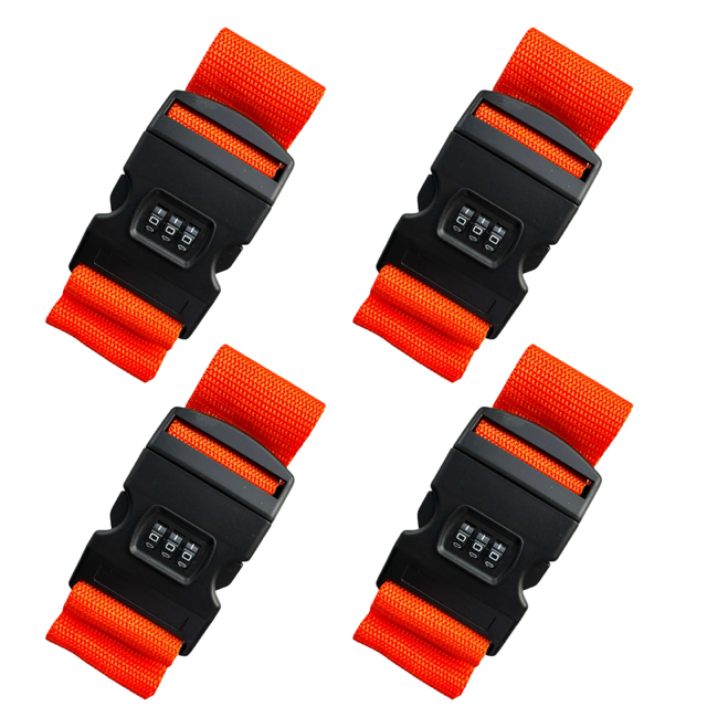 4pcs Adjustable Luggage Straps Combination Safety Suitcase Travel Baggage Belt - Picture 10 of 13