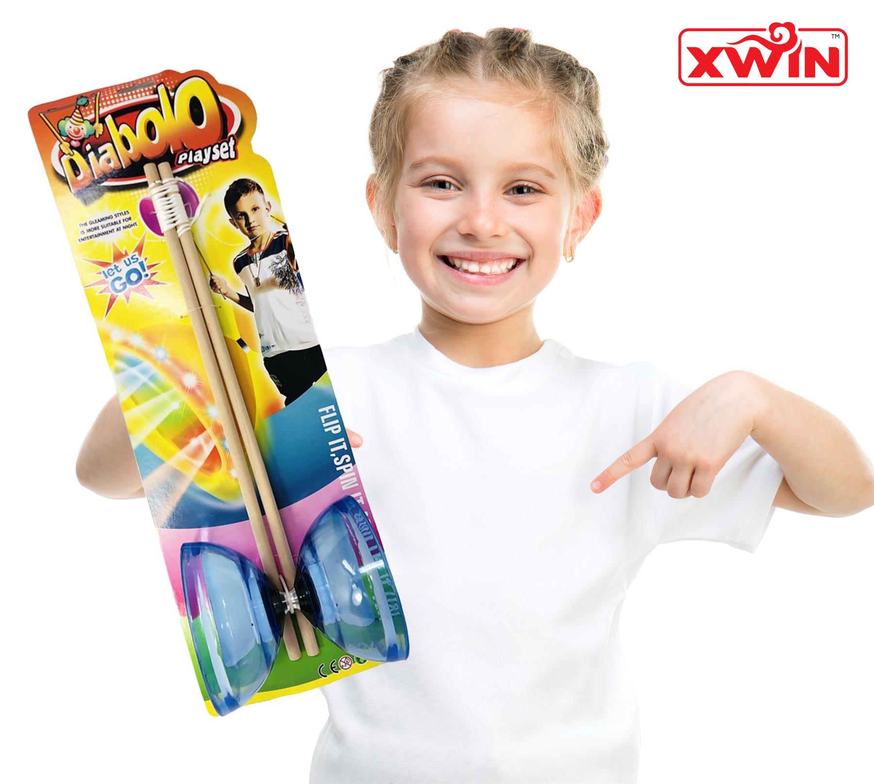 Diabolo Set Bearing Wooden Sticks Diablo Toy with Light - Picture 10 of 28