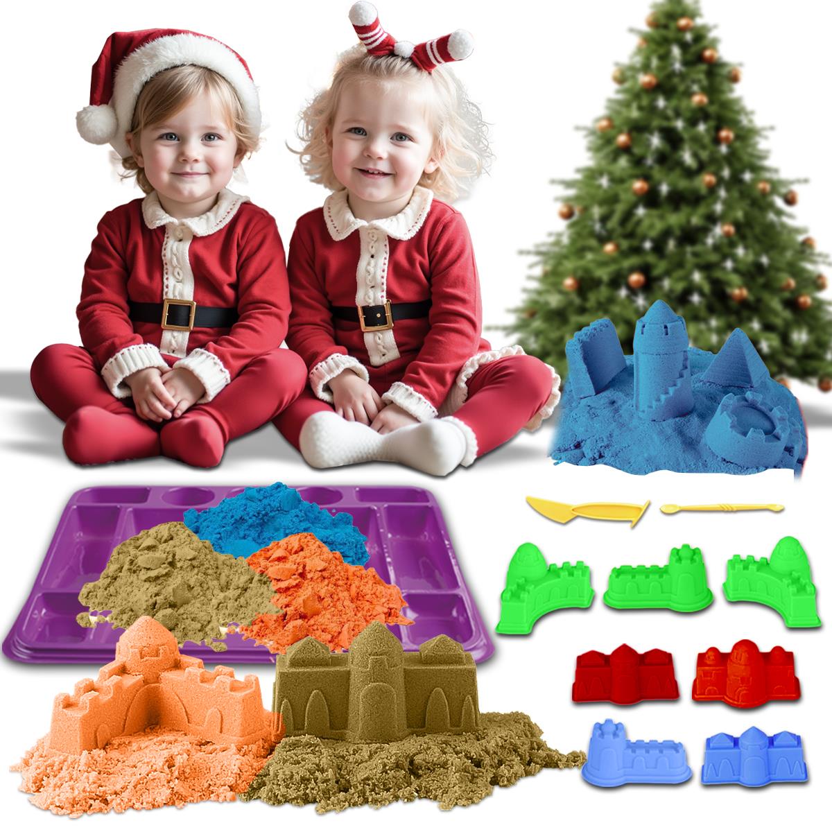 thumbnail image 2 of Xwin Kids Magic Sand Play Set | 750g Mold Sand Sculpts With Box Accessories 2 of 4