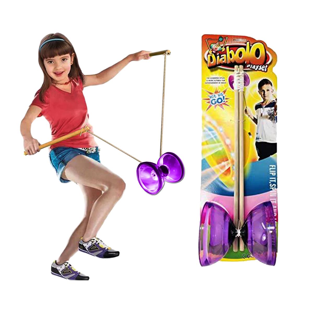 Diabolo Set Bearing Wooden Sticks Diablo Toy with Light - Picture 20 of 28