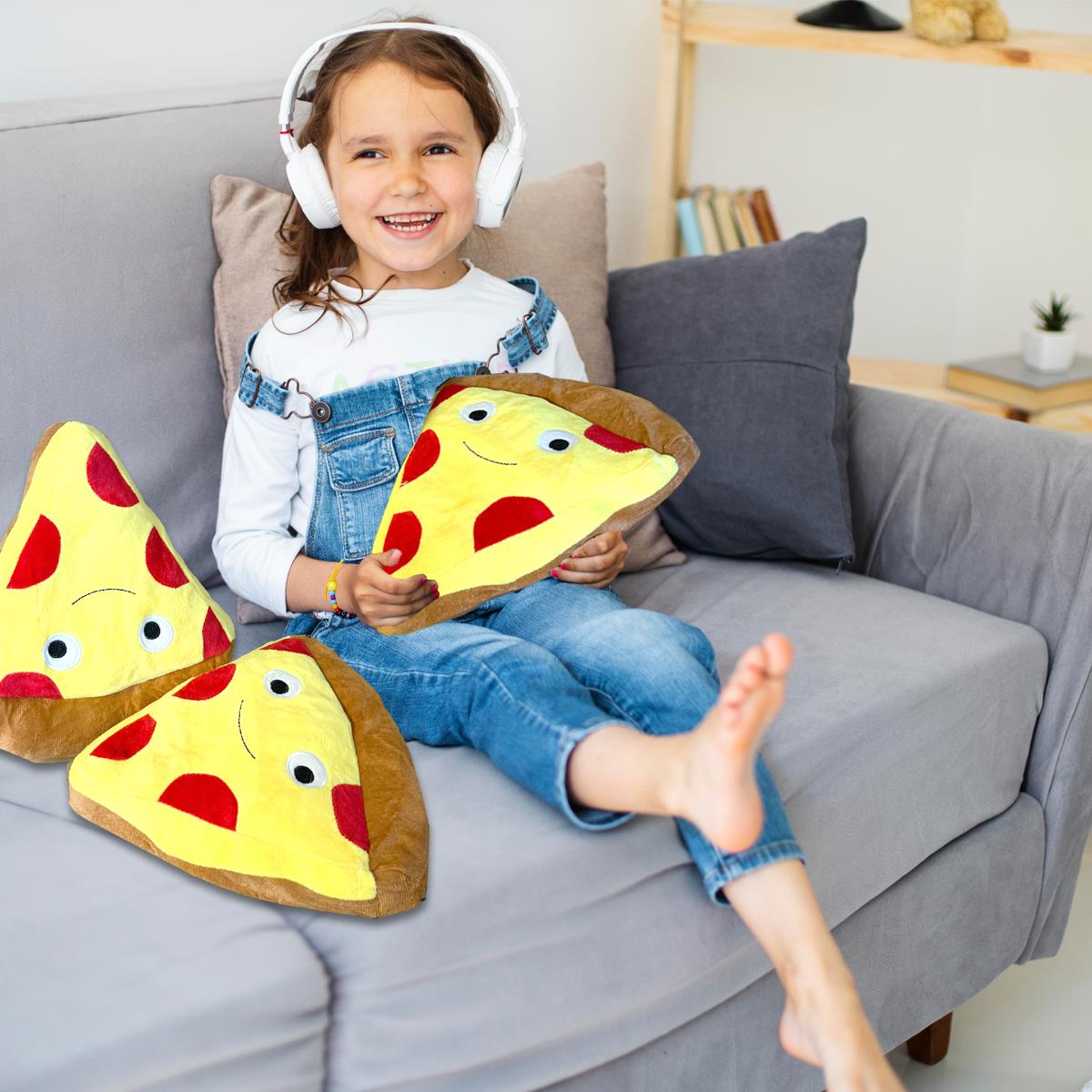 Plush Pizza Slices for Kids Soft Stuffed Toys Perfect Gift for Kids X-Mas - Picture 36 of 36