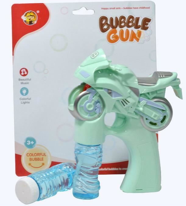 Kids Battery Operated Motorcycle Bubble Gun Shooter with 2 solutions Playset Toy - Picture 12 of 24