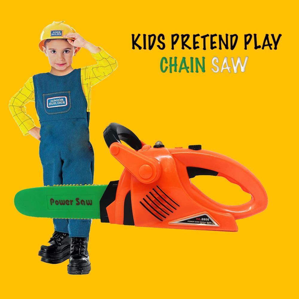 Kids Tool Set Toy DIY STEM Drill Chainsaw Helmet Pretend Play Set eBay