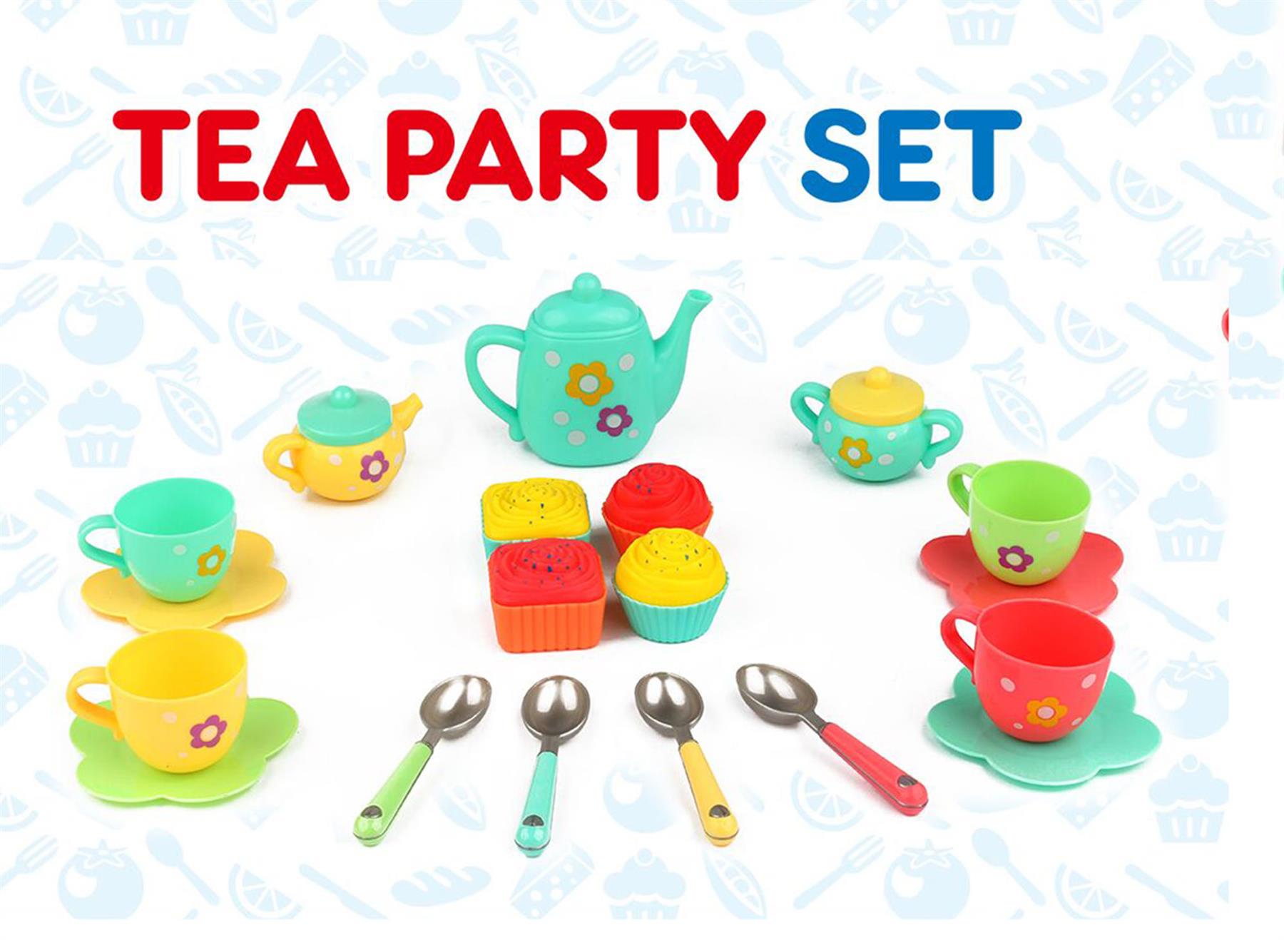 22 Pcs Role Play Pretend Play Set Cups Tea Pots Tea party Pretend Play