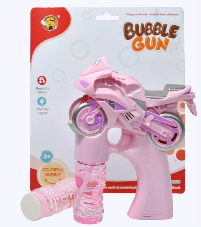 Kids Battery Operated Motorcycle Bubble Gun Shooter with 2 solutions Playset Toy - Picture 24 of 24