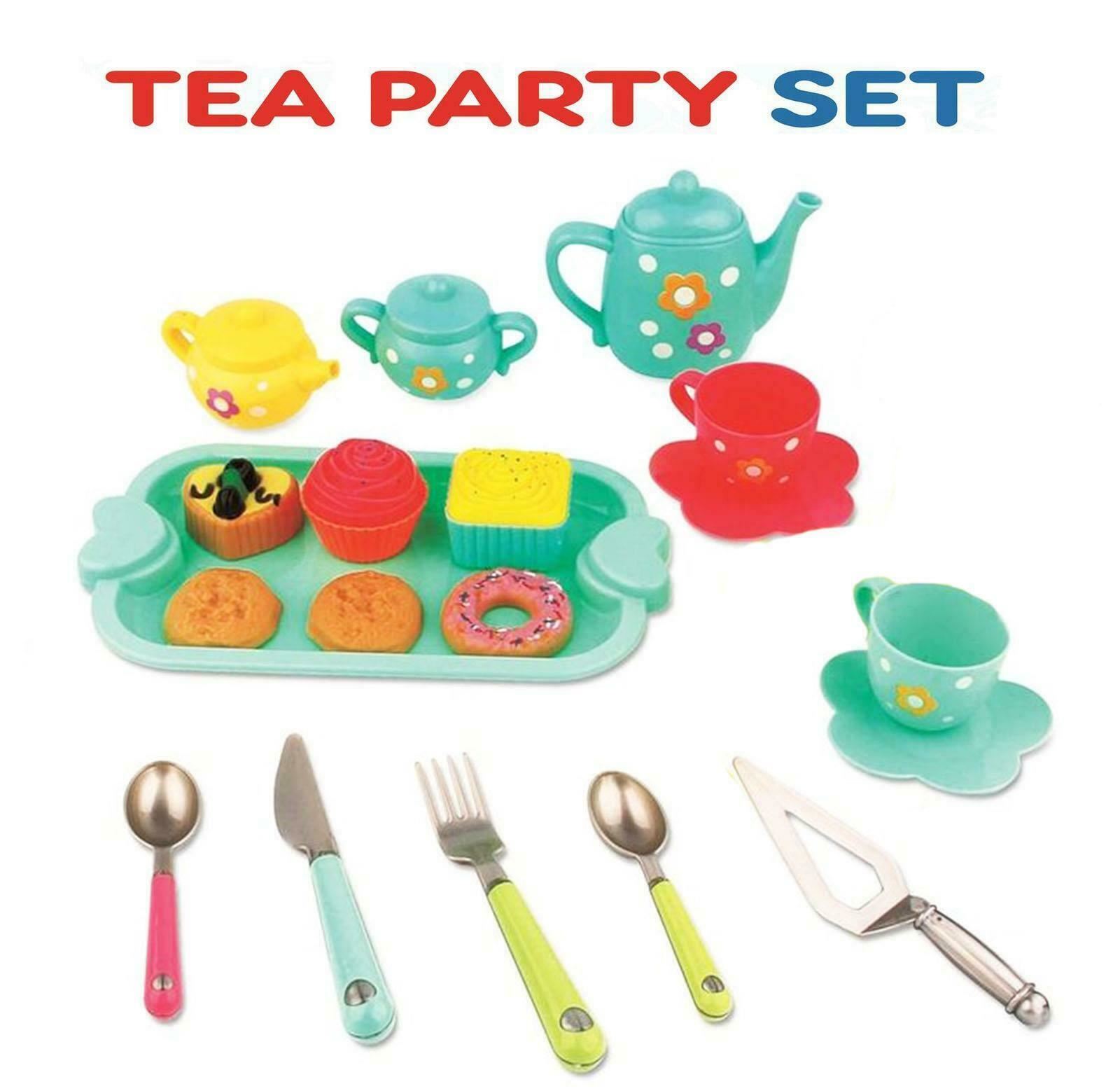 Kitchen Utensils Tea Cup Pots Accessories Set Kids Play Childrens