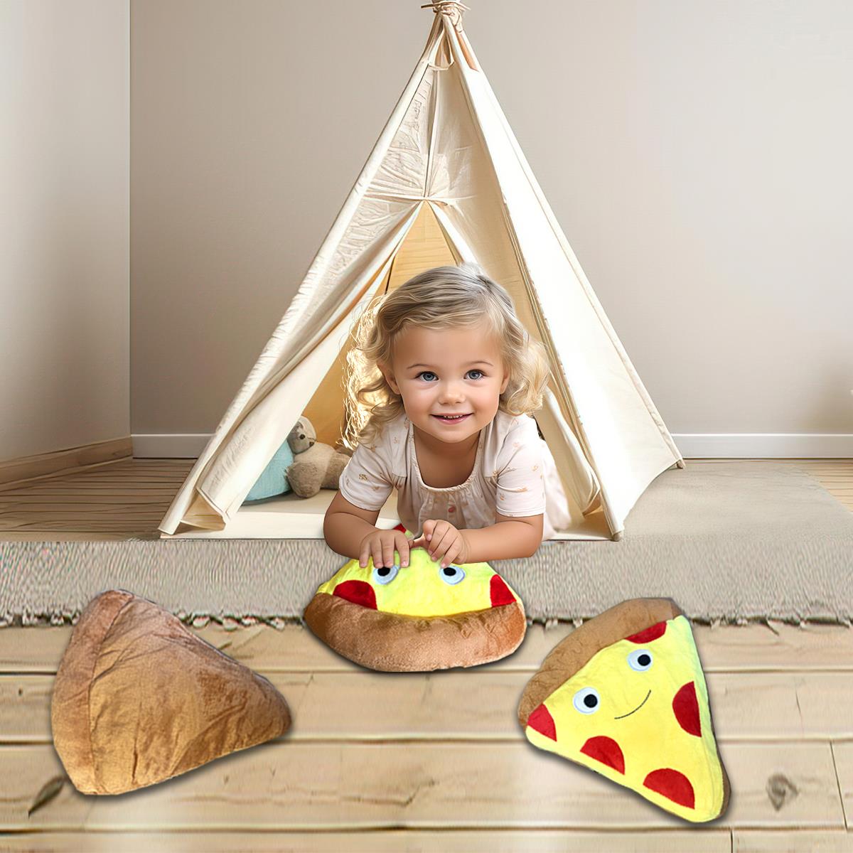 Plush Pizza Slices for Kids Soft Stuffed Toys Perfect Gift for Kids X-Mas - Picture 25 of 36