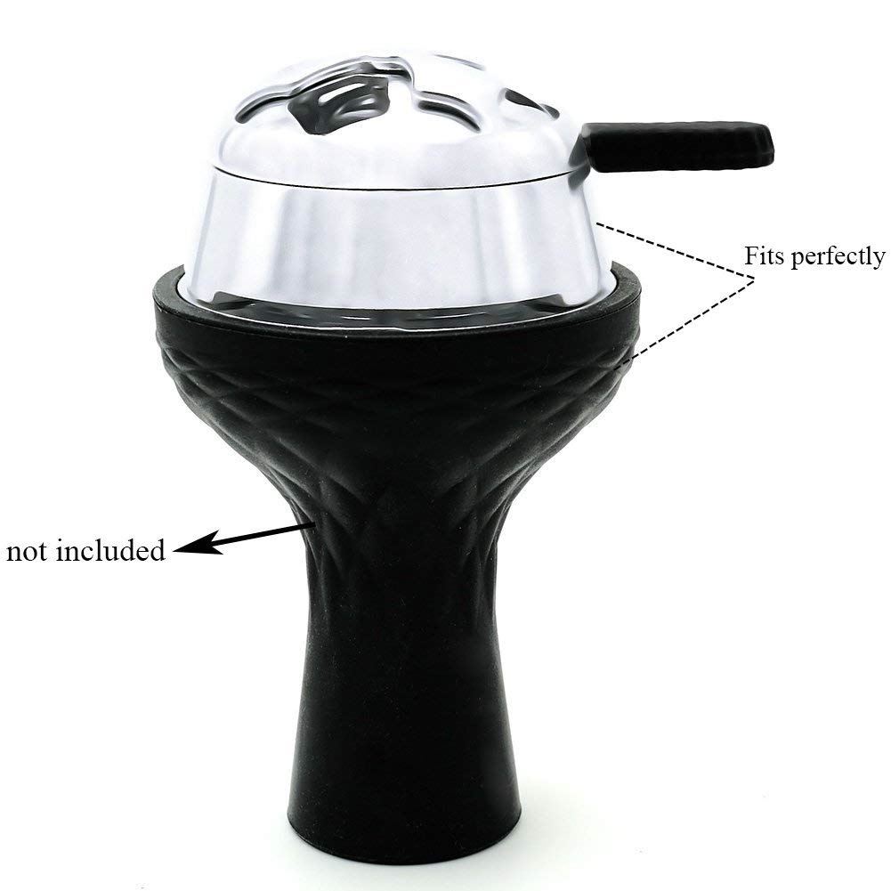 Shisha Bowl Silver Hookah Heat Management Coal System Charcoal Holder