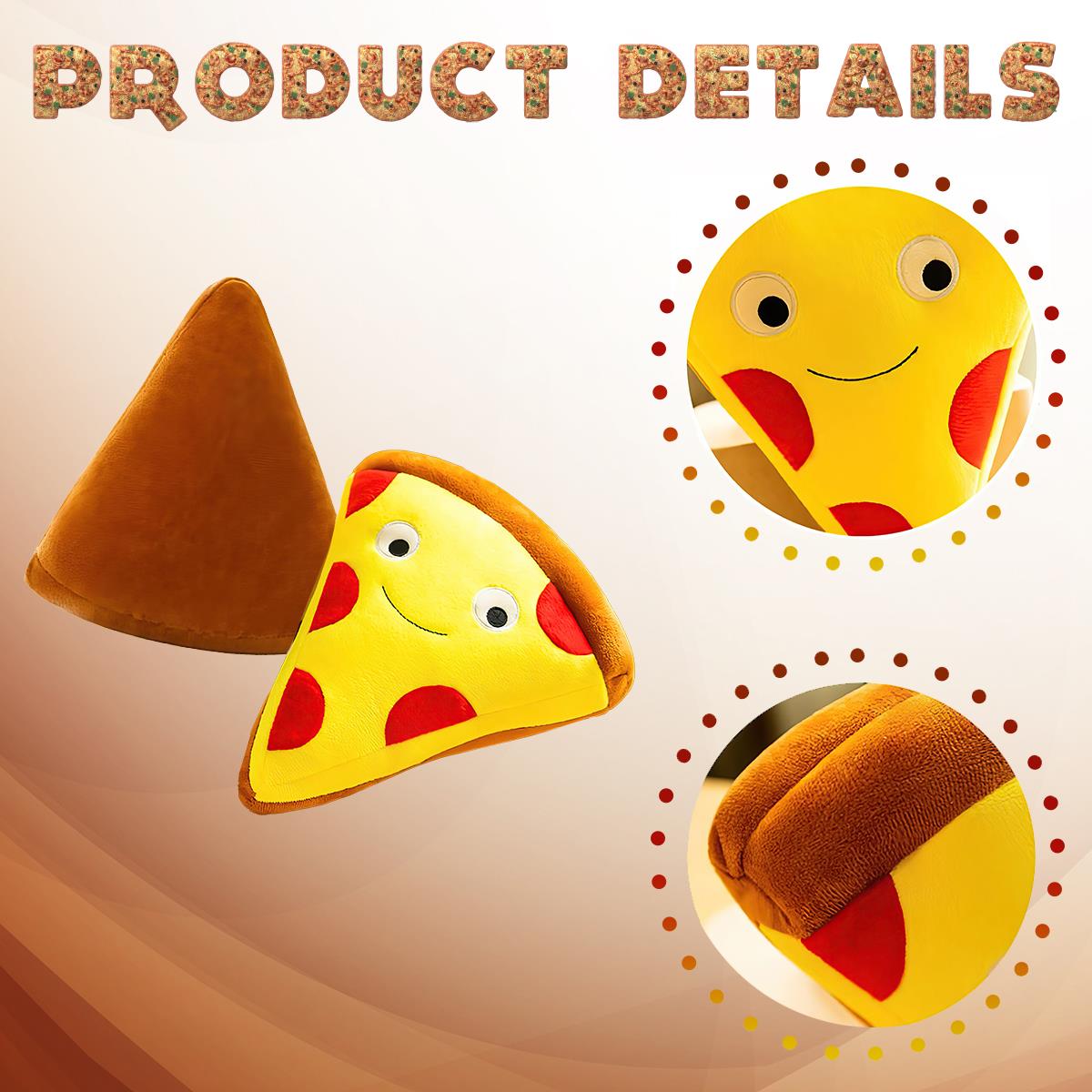 Plush Pizza Slices for Kids Soft Stuffed Toys Perfect Gift for Kids X-Mas - Picture 34 of 36