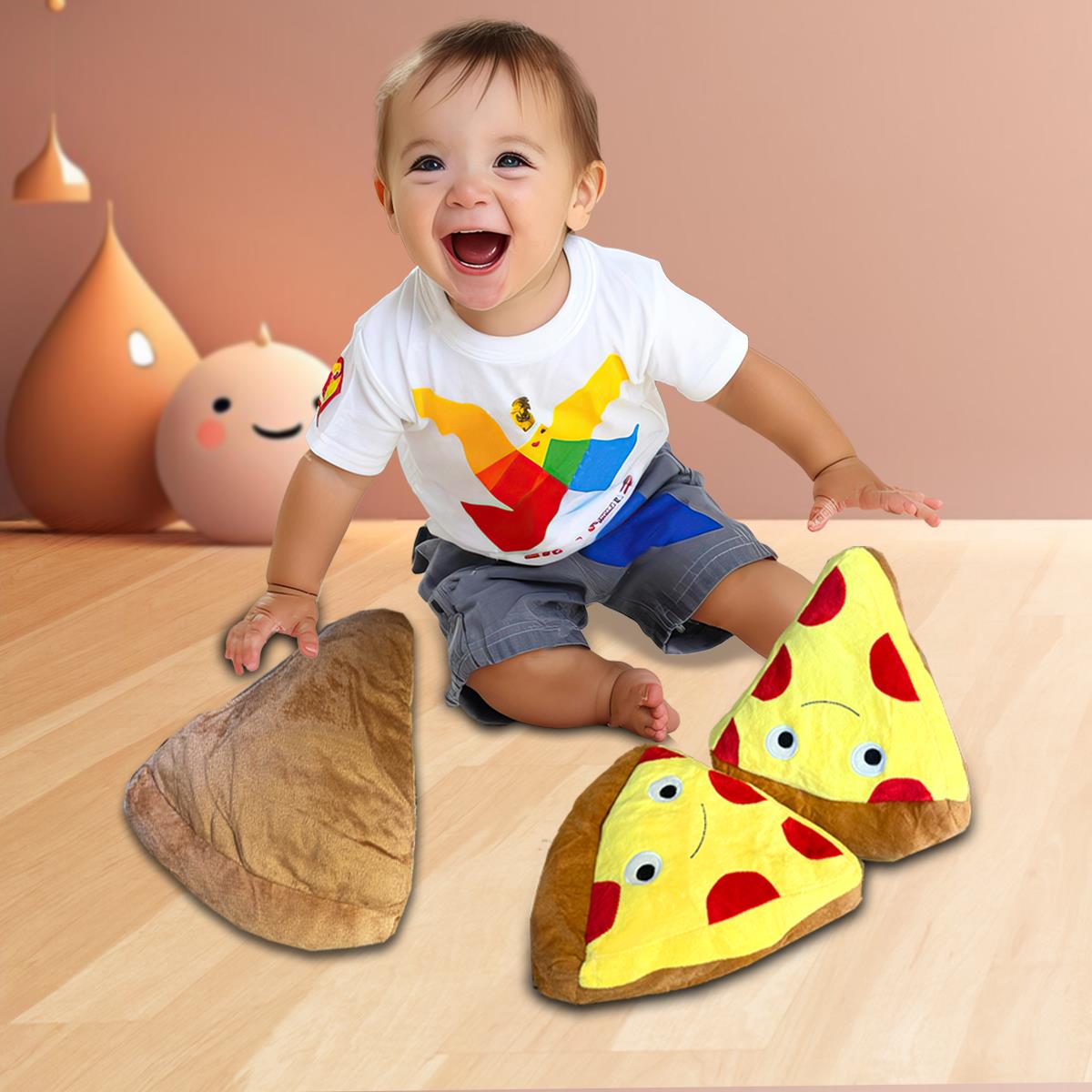 Plush Pizza Slices for Kids Soft Stuffed Toys Perfect Gift for Kids X-Mas - Picture 22 of 36