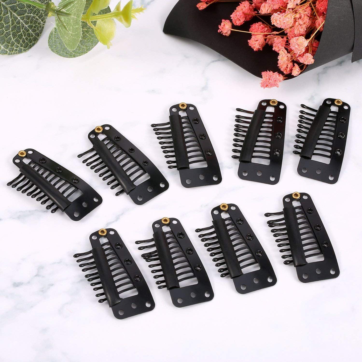 Hair Extension Snap Clips Weft Grips Medium Remy Hair Clip In 33mm EBay