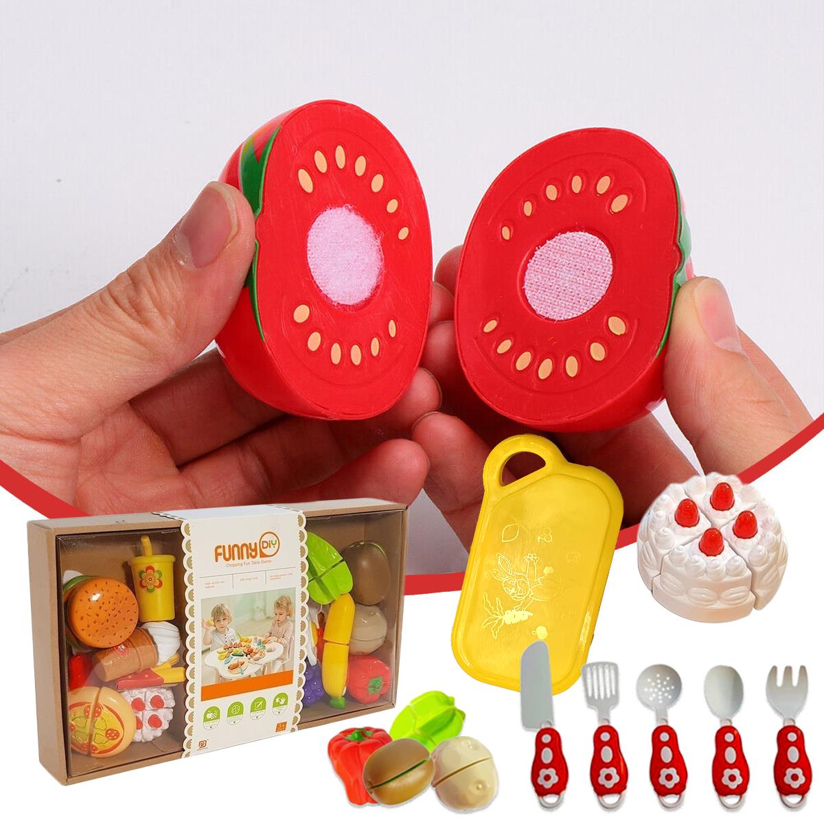 Kids Pretend Play Fruits and Vegetables Kitchen Accessories Complete Playset - Picture 16 of 39