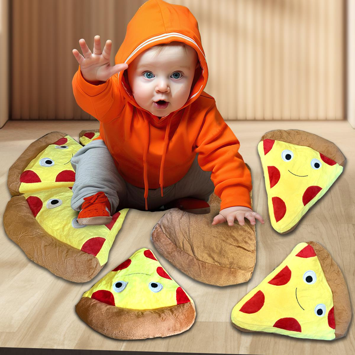 Plush Pizza Slices for Kids Soft Stuffed Toys Perfect Gift for Kids X-Mas - Picture 35 of 36