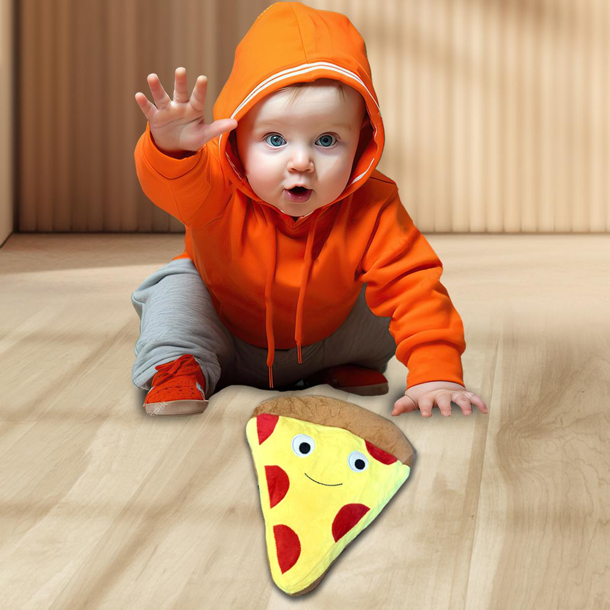 Plush Pizza Slices for Kids Soft Stuffed Toys Perfect Gift for Kids X-Mas - Picture 13 of 36