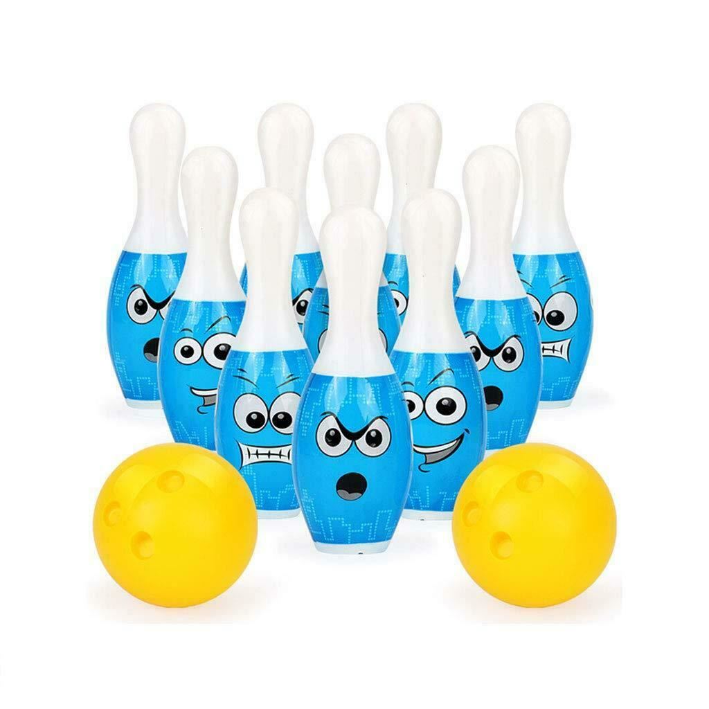 Kids Complete Bowling Set Skittles Balls Carry Stand Large Indoor