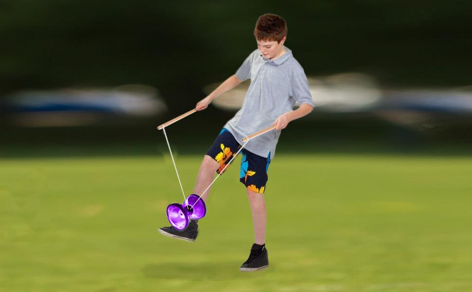 Diabolo Set Bearing Wooden Sticks Diablo Toy with Light - Picture 27 of 28