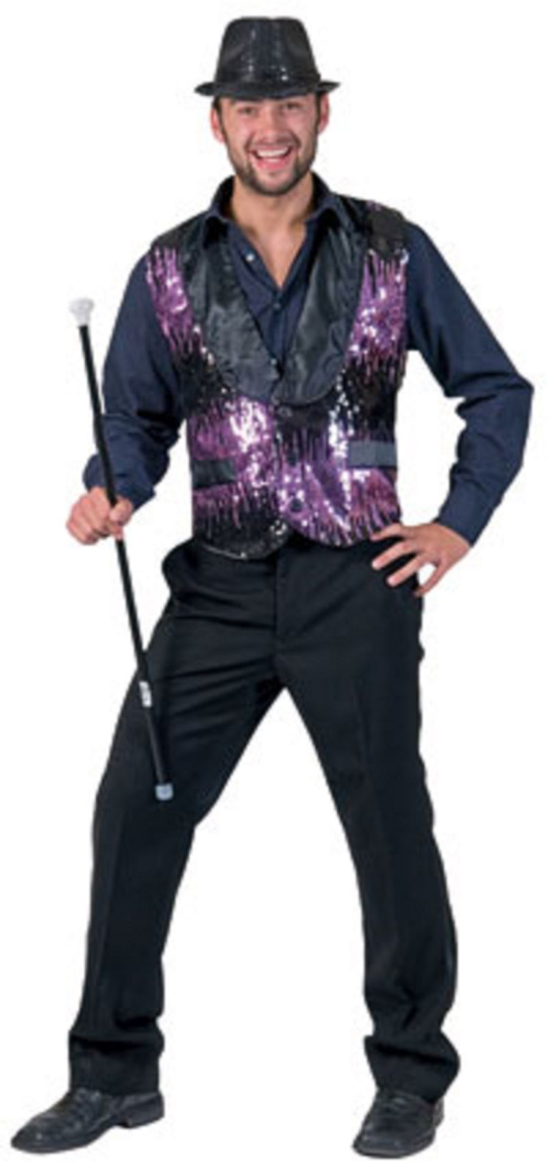 Purple Sequin Vest Men’s Costume