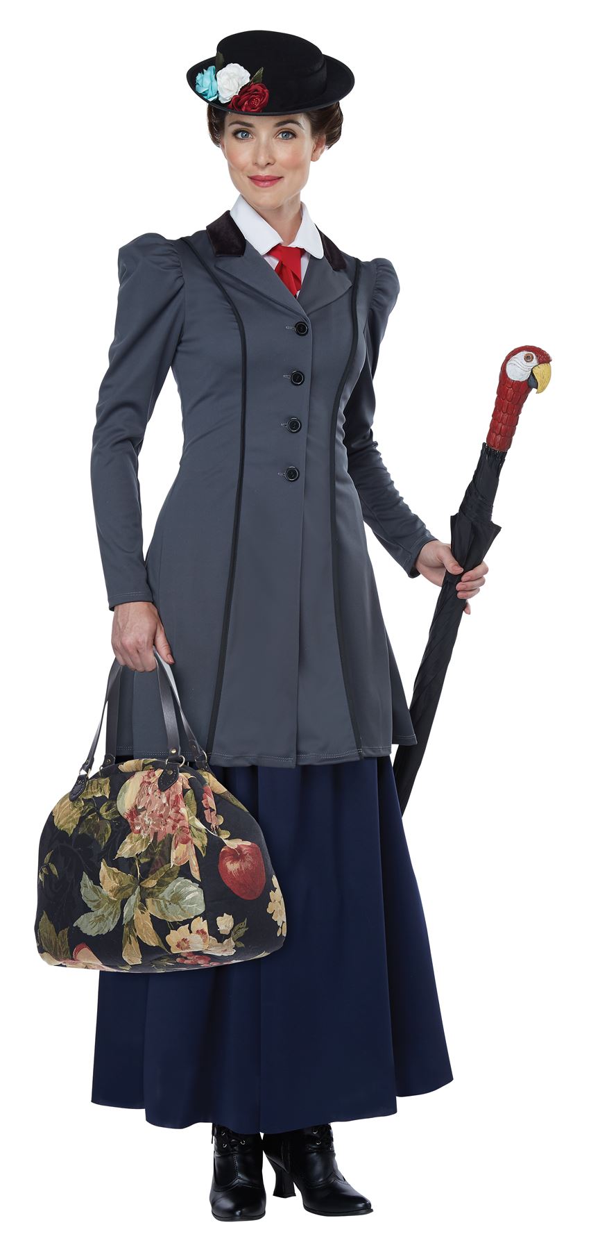 Mary Poppins Womens Costume Nanny Halloween Fancy Dress Up California Costumes - Picture 8 of 11