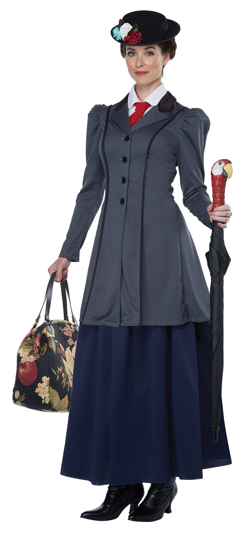 Mary Poppins Womens Costume Nanny Halloween Fancy Dress Up California Costumes - Picture 3 of 11