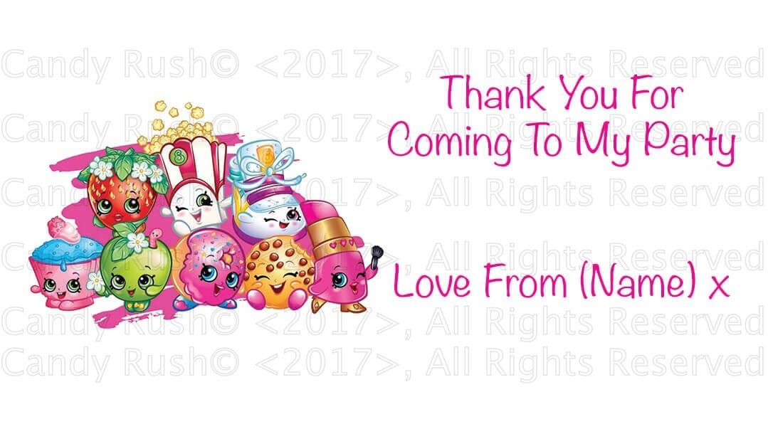 thank you for coming to my party personalised stickers