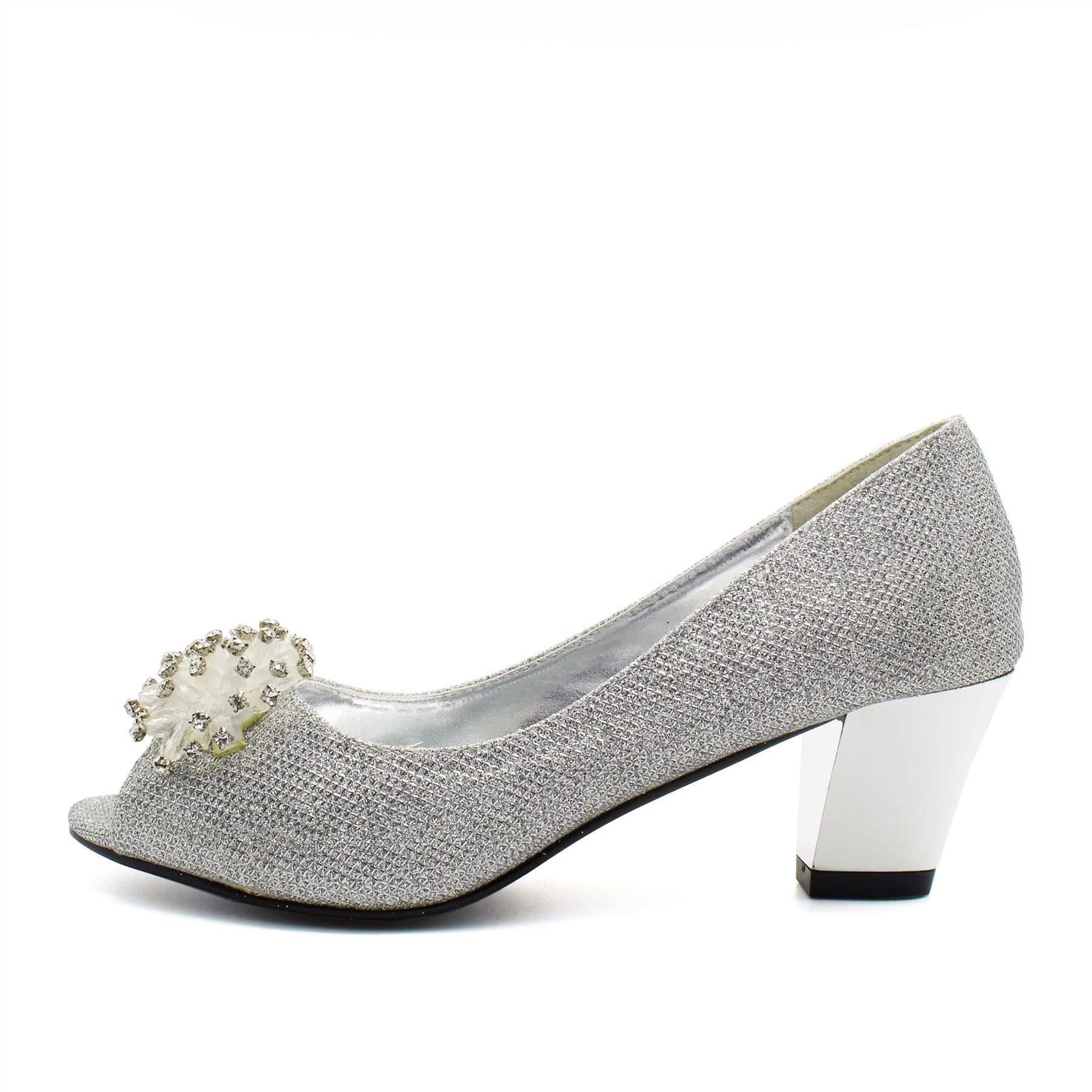 Femme basse chaton talon strass mariée cour chaussures femme peep toe mariage fête