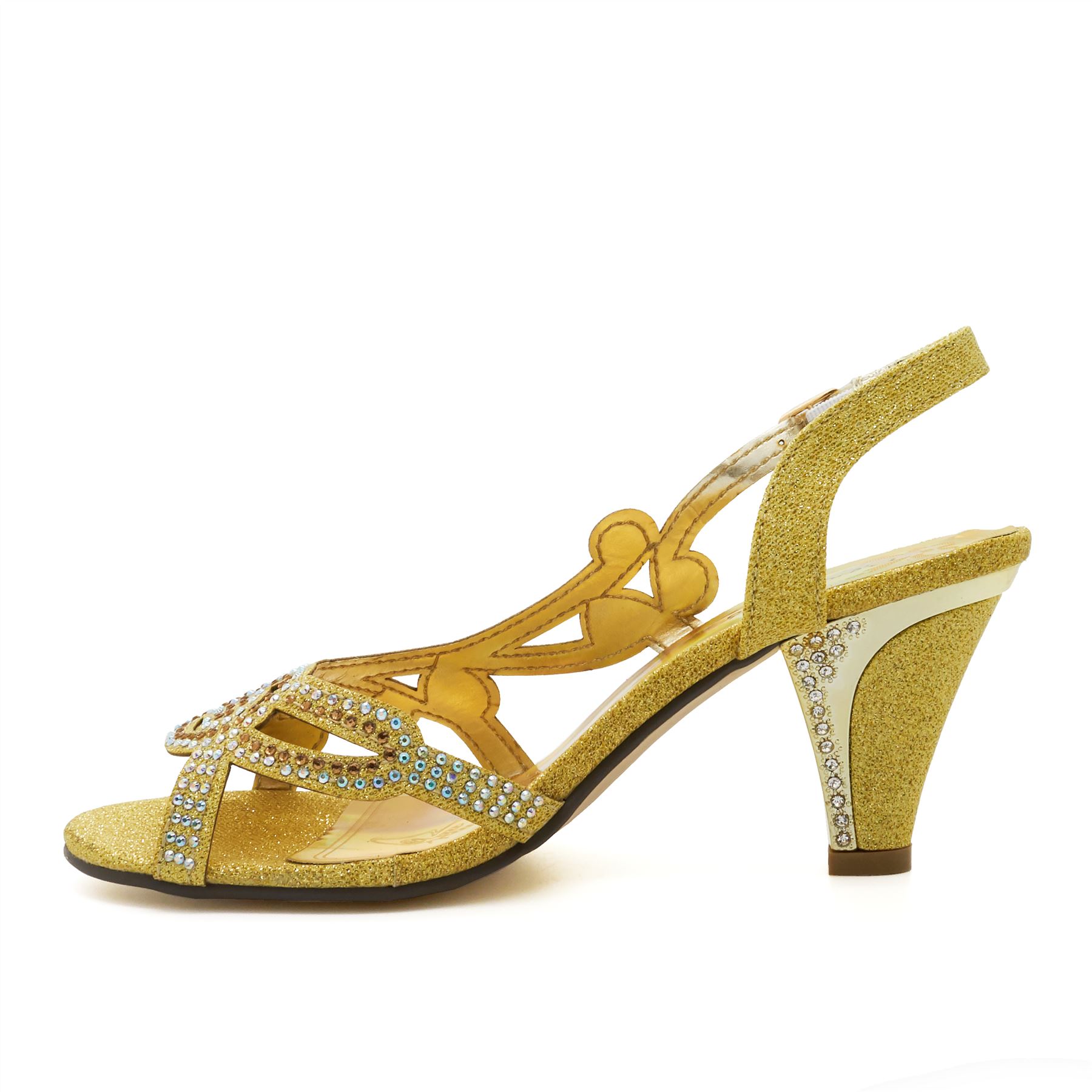 WOMENS LADIES LOW KITTEN HEELS COURT SHOES OPEN TOE WEDDING DIAMANTE PARTY SIZE | eBay