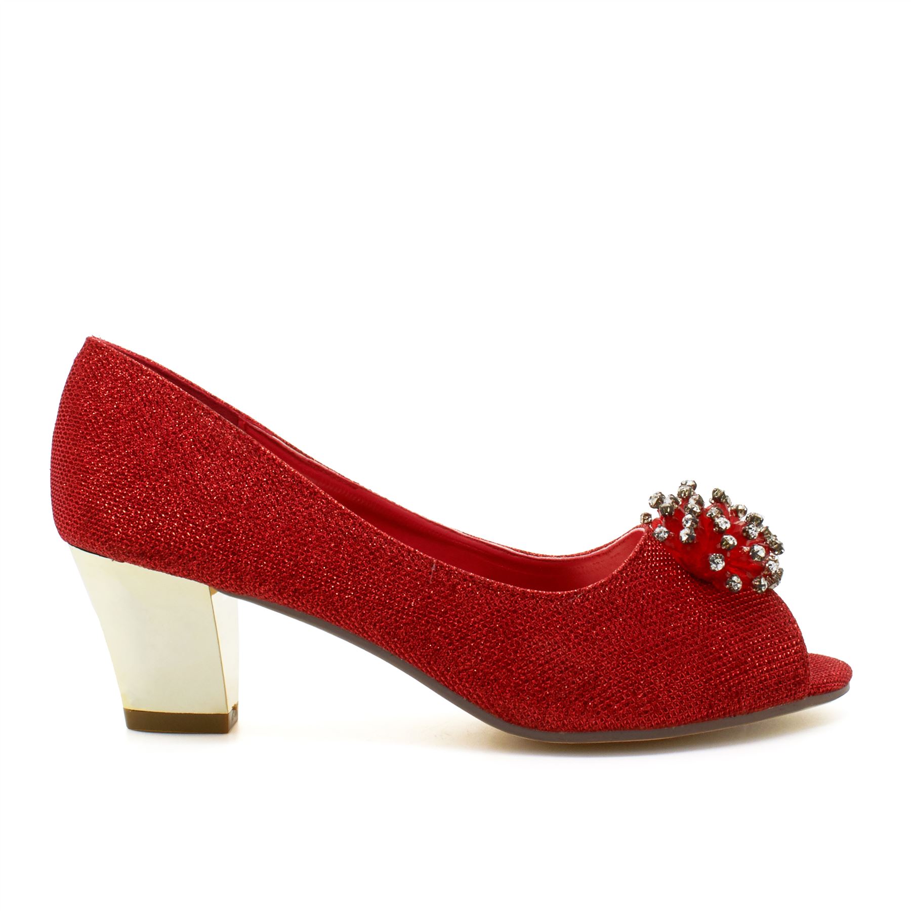 Femme basse chaton talon strass mariée cour chaussures femme peep toe mariage fête