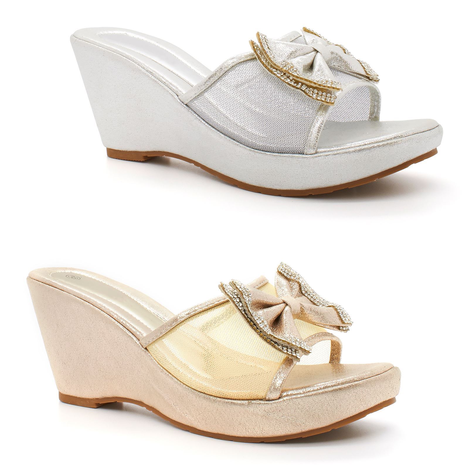 diamante wedges shoes