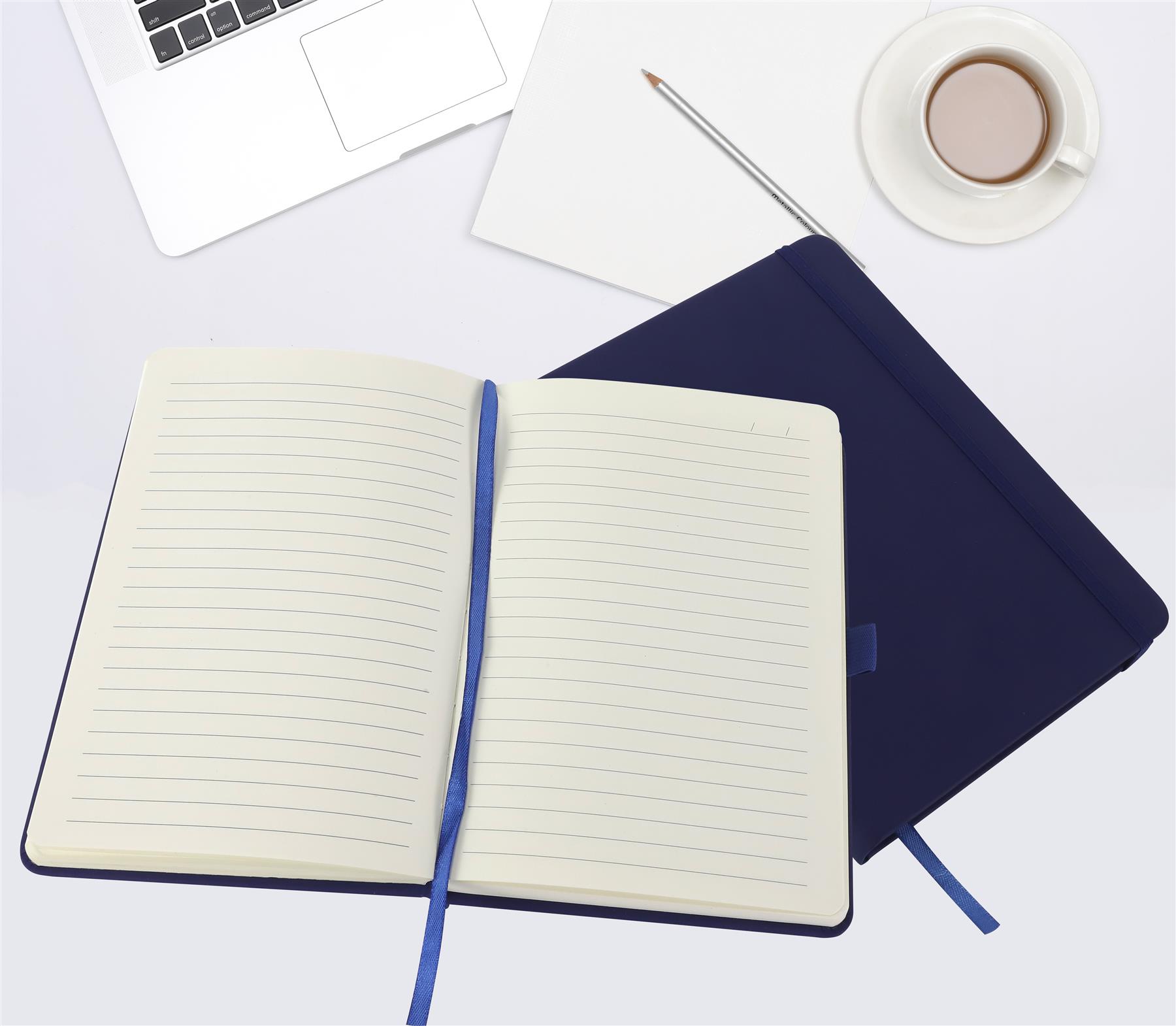 2x A5 Hardback Lined Notebook Ruled Notepad Notes Diary Journal Premium 240 Page - Picture 7 of 7