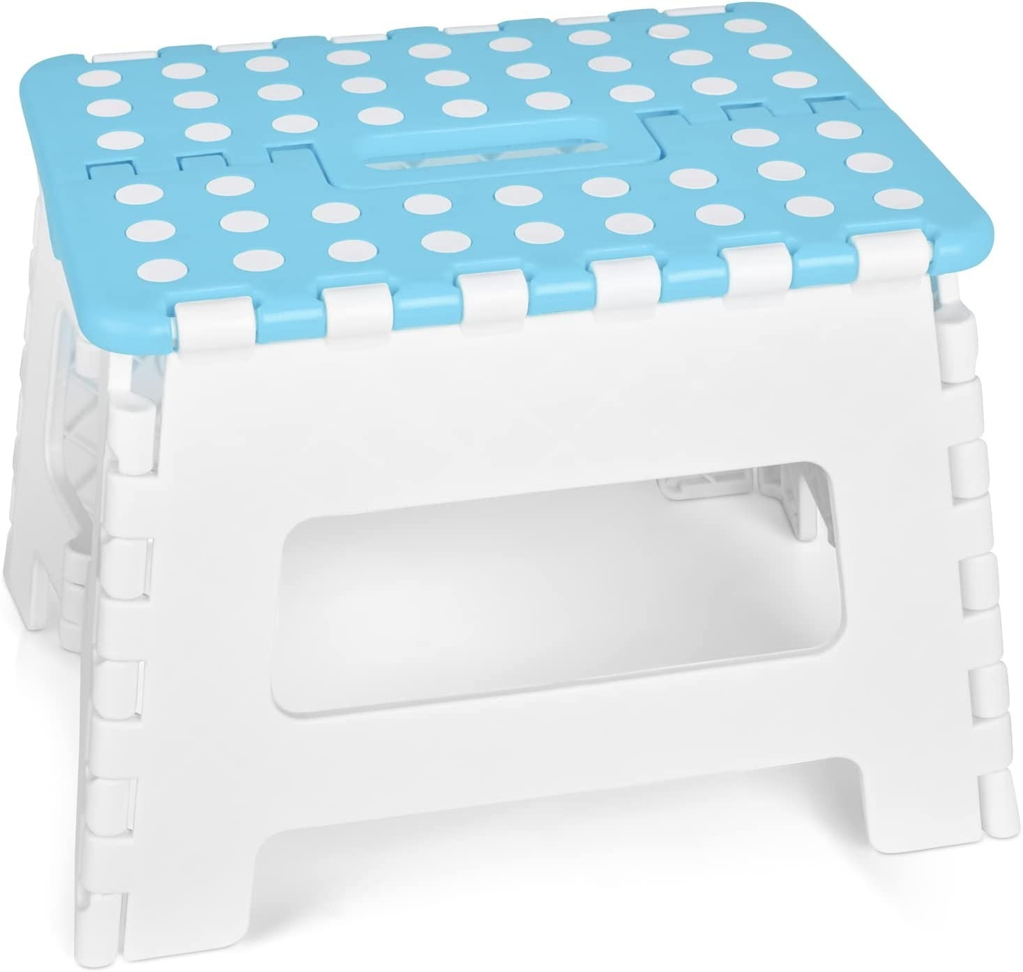 Folding Step Stool Plastic Heavy Duty Multi Purpose Easy Foldable Home Kitchen - Picture 8 of 11