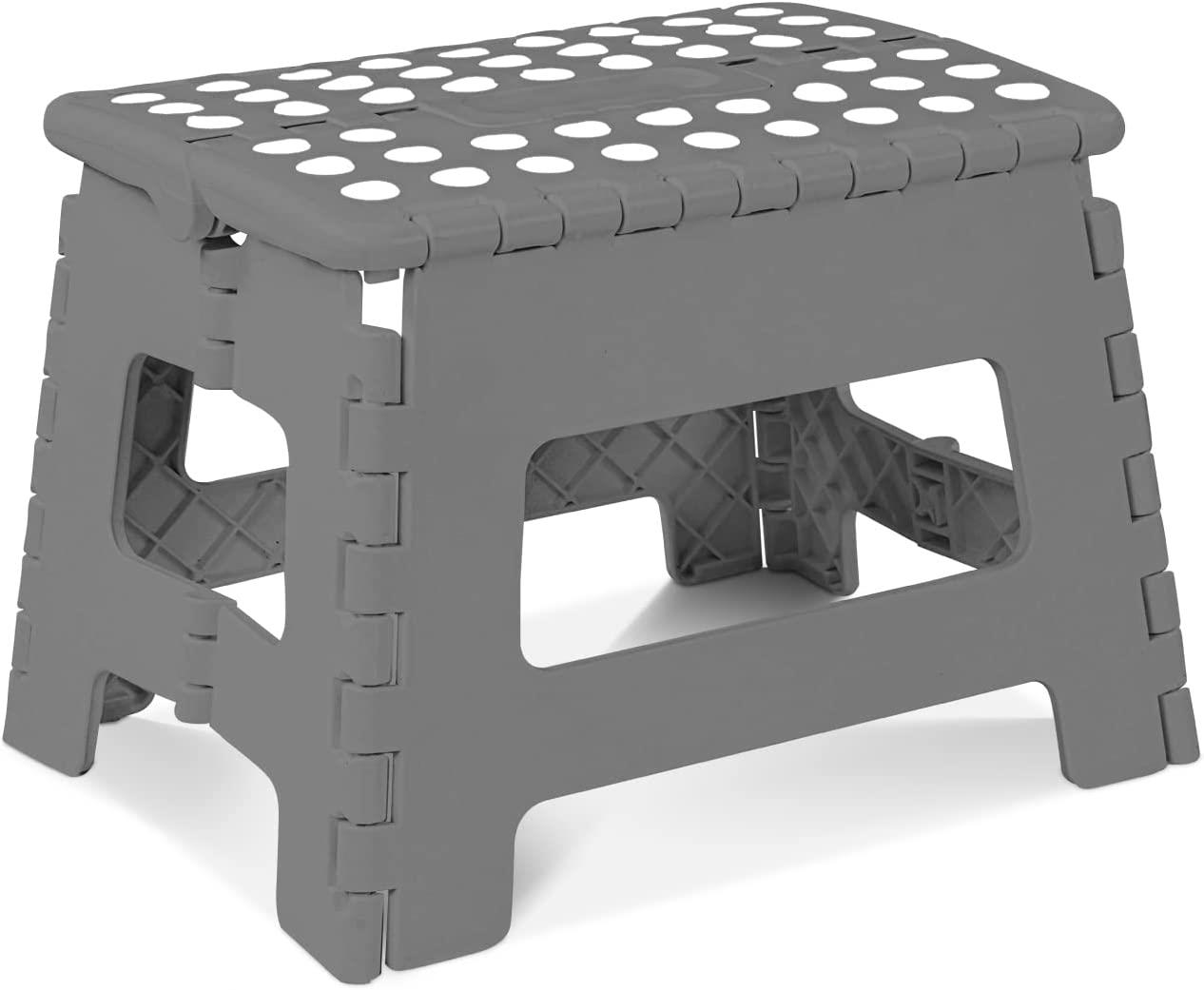 Folding Step Stool Plastic Heavy Duty Multi Purpose Easy Foldable Home Kitchen - Picture 9 of 11