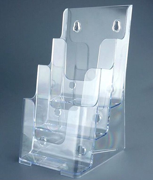 A4 Perspex holder 3 tier Acrylic Document holder freestanding wall