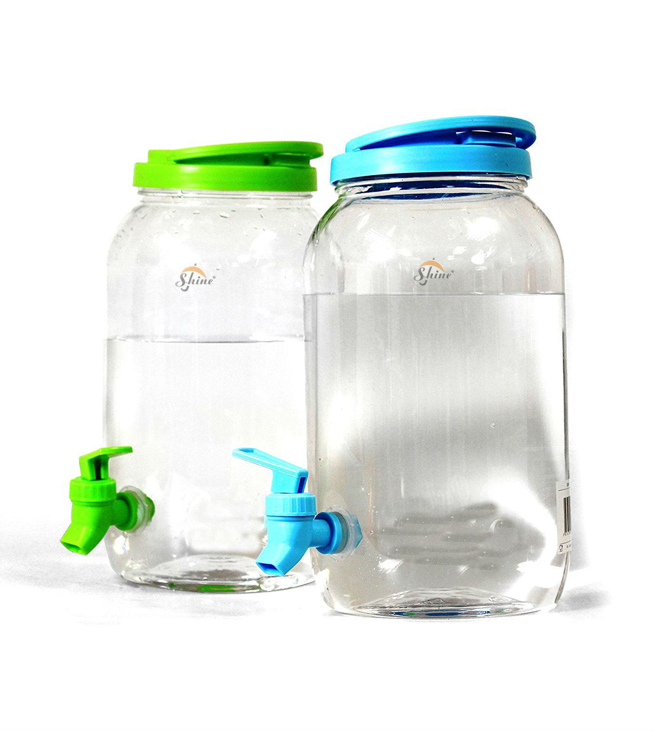 6L PLASTIC DRINKS DISPENSER JAR JUG 2X 3L BOTTLES FOR COCKTAILS/BAR B Q/PICNIC 7091182414962