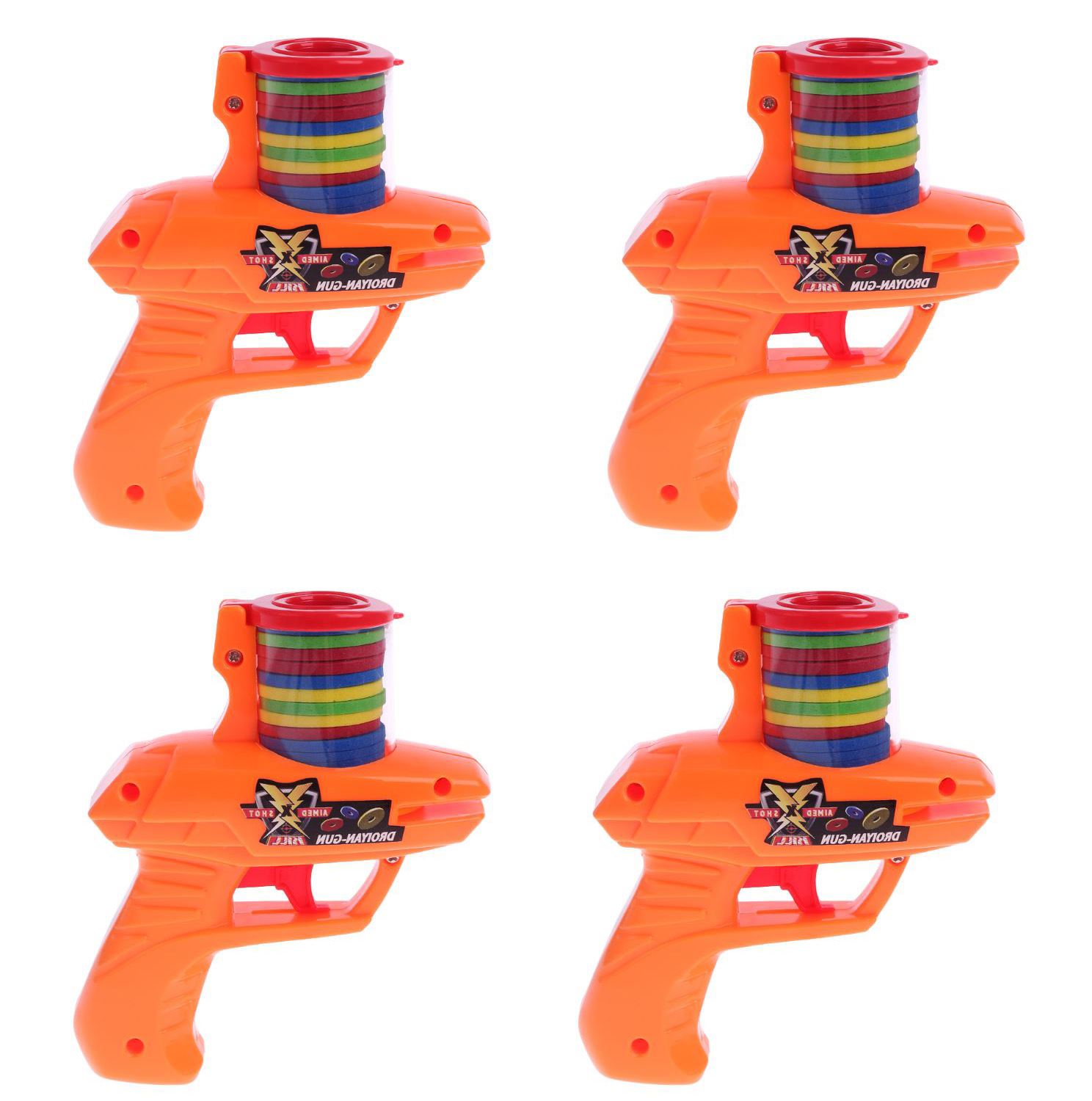 Foam Small Disc Shooters Flying Aim Target Game With 4 Gun & 64 Color
