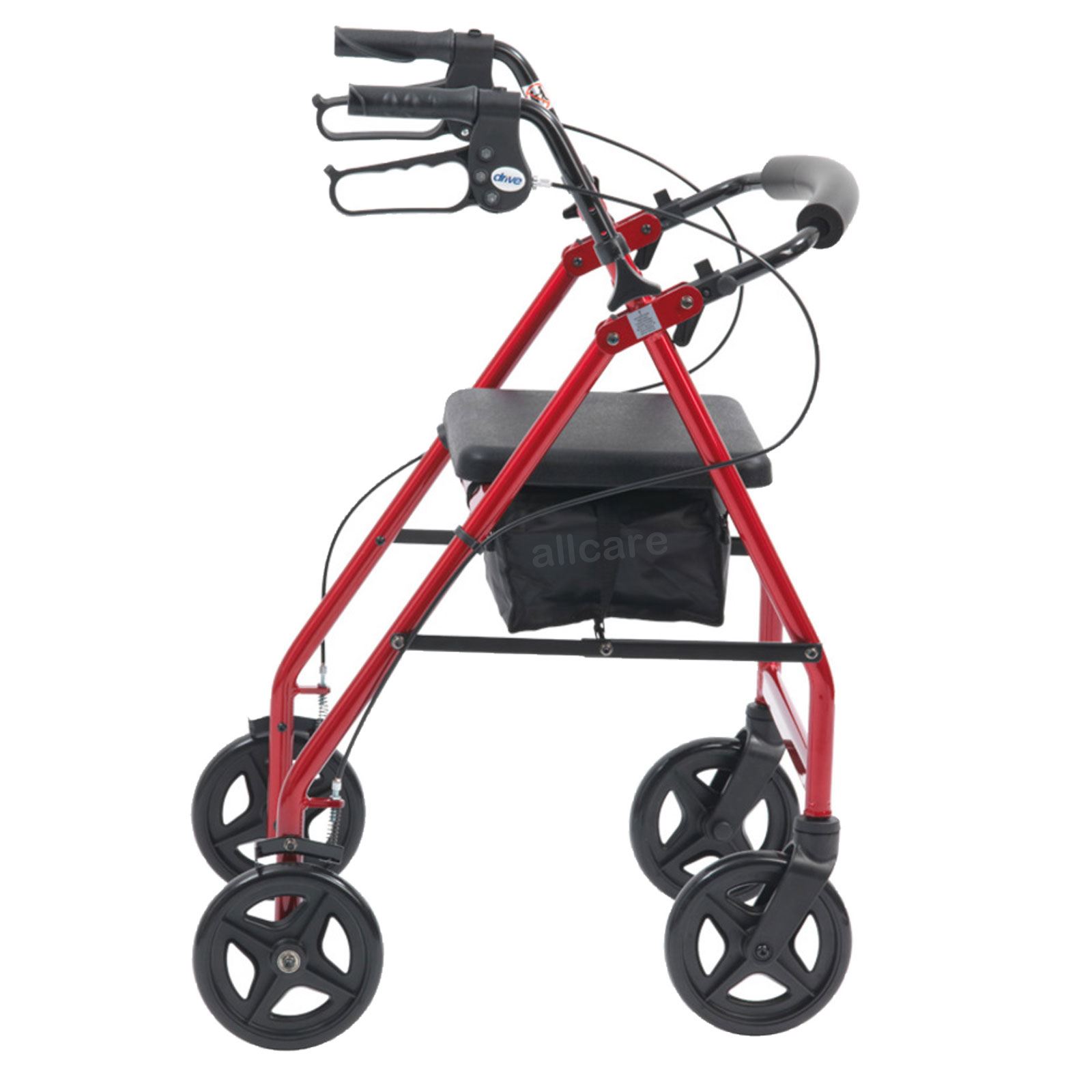 Folding Ultra Lightweight Rollator Wheeled Walking Frame 4 Wheel Mobility Walker eBay