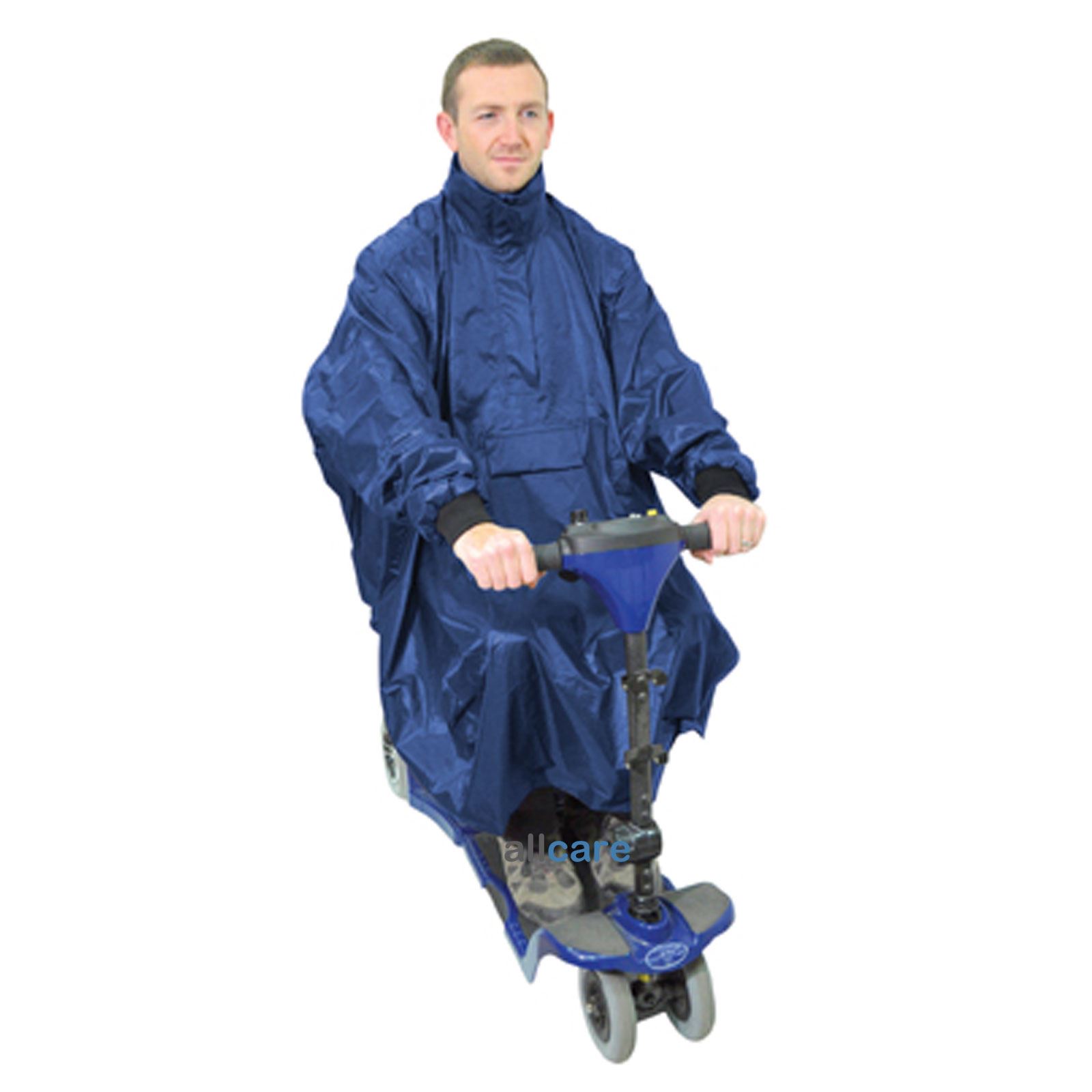 100 Waterproof Hooded Poncho Rain Cover Mac for Mobility Scooter eBay