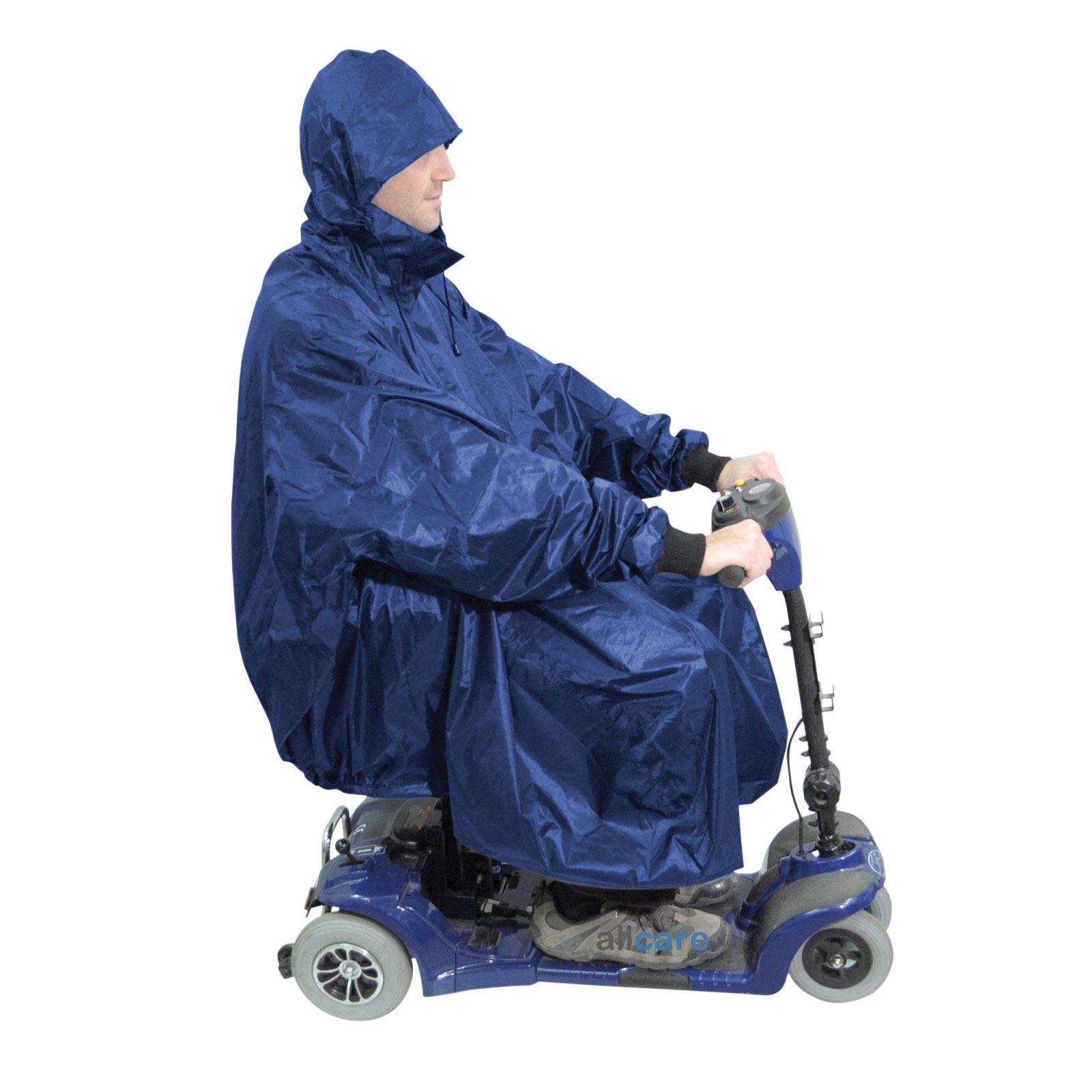 100 Waterproof Hooded Poncho Rain Cover Mac for Mobility Scooter eBay