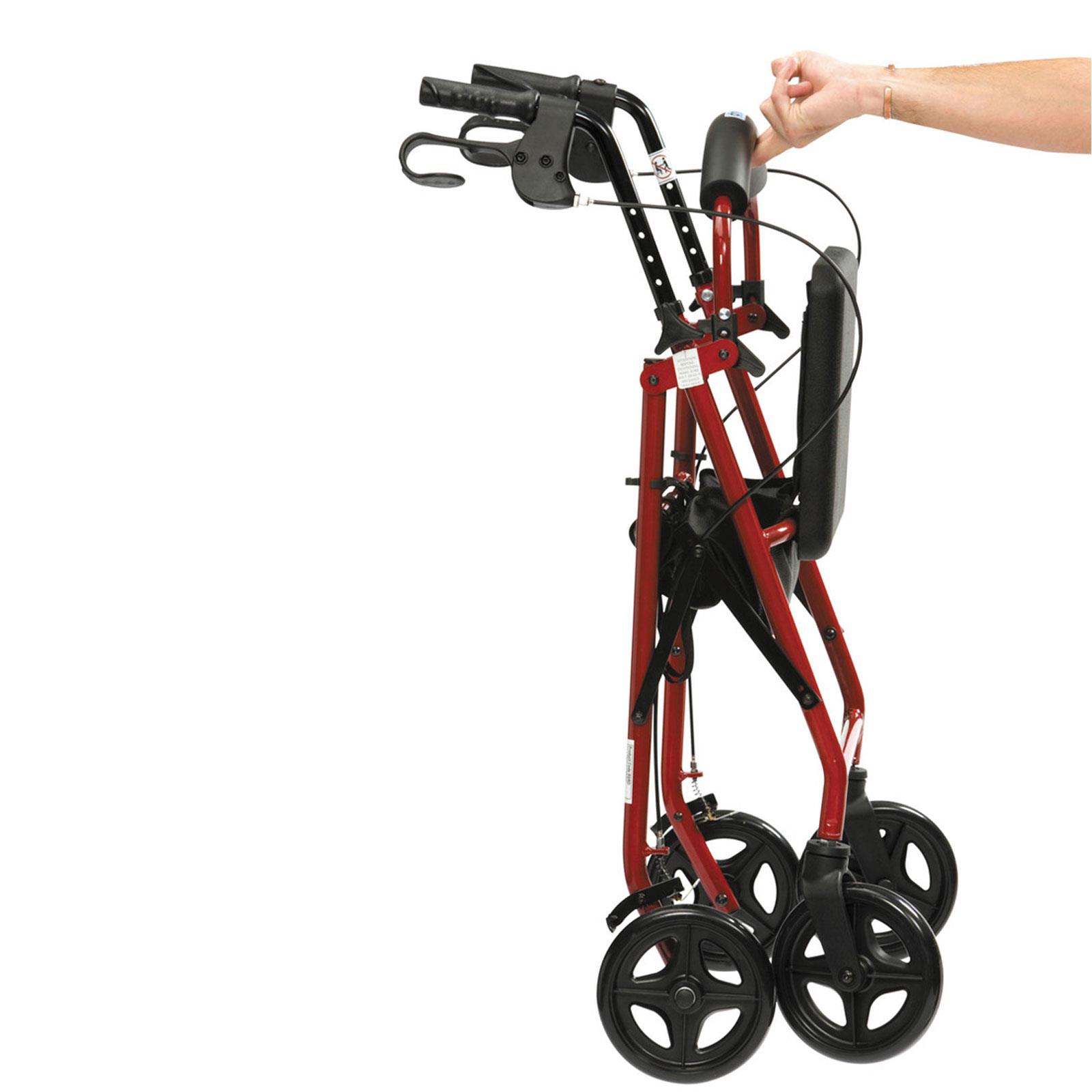 Drive R6 4 Wheel Rollator with Seat. Folding Mobility Aid Walker